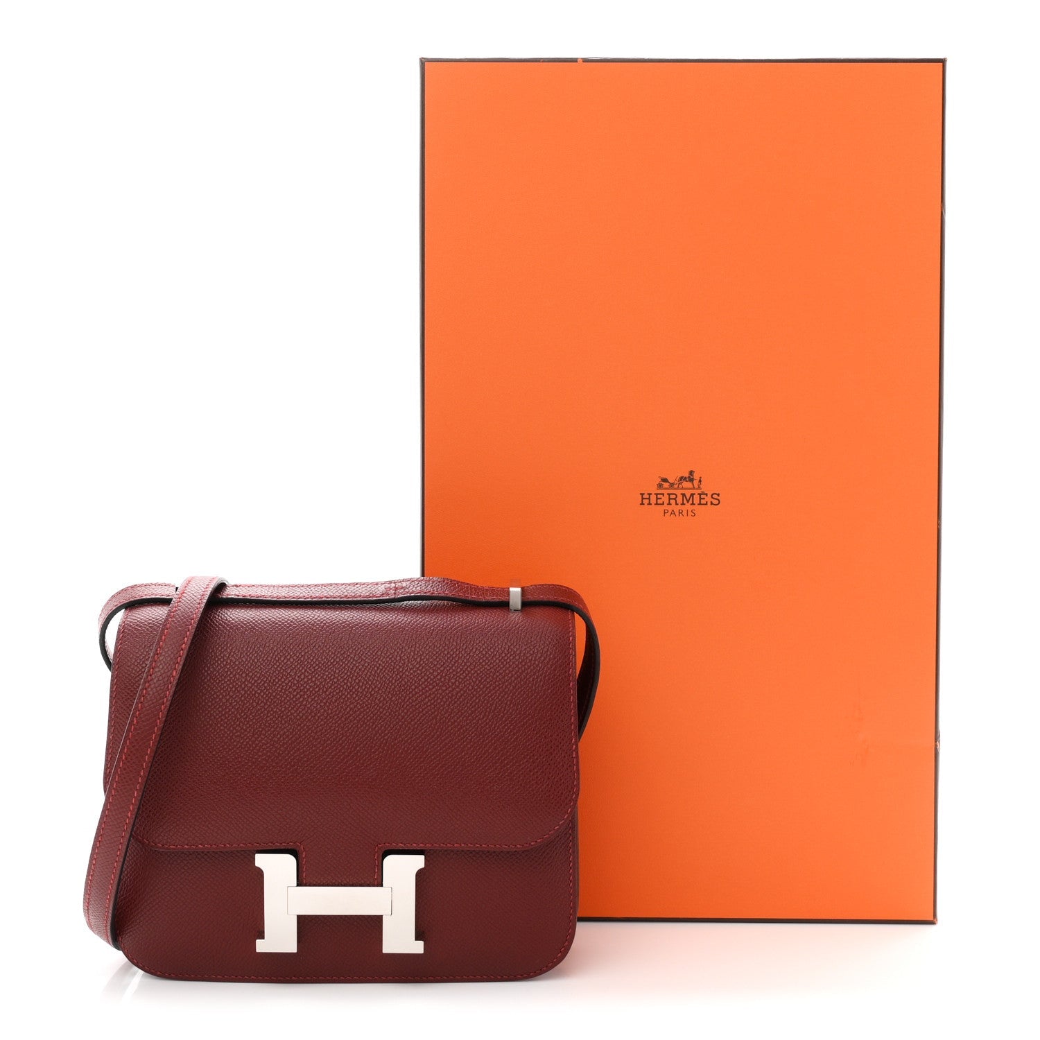 エルメス ミニコンスタンス 18 Rouge H エプソン シルバー金具 HERMES MINI CONSTANCE 18 ROUGE H EPSOM SILVER HARDWARE