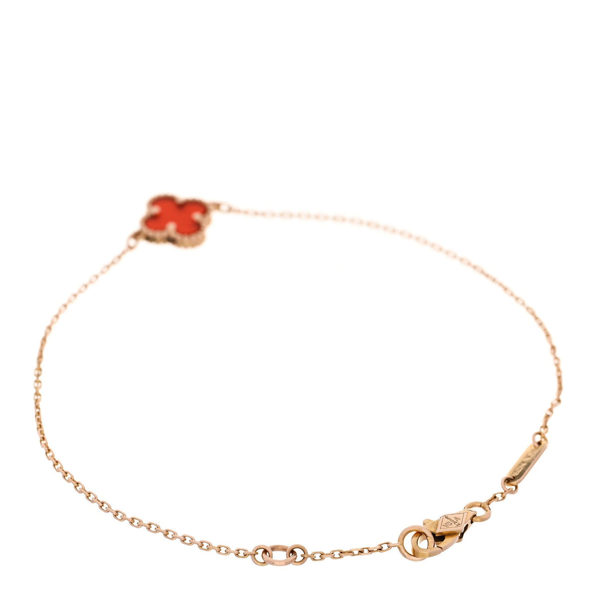 ヴァンクリーフ&アーペル スウィートアルハンブラ ブレスレット カーネリアン 18K ローズゴールド VAN CLEEF & ARPELS SWEET ALHAMBRA BRACELET CARNELIAN 18K ROSE GOLD