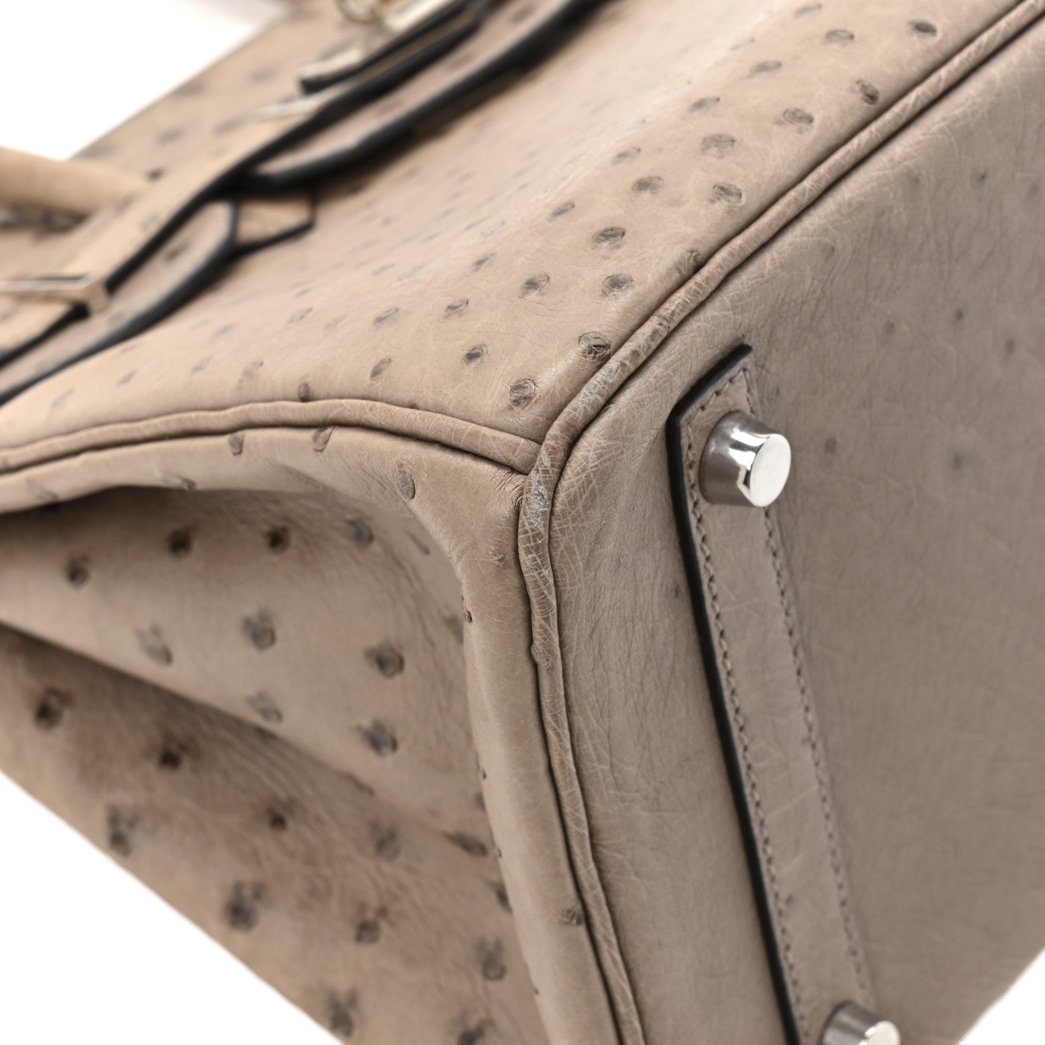 HERMES BIRKIN 30 Mousse Ostrich Silver Hardware