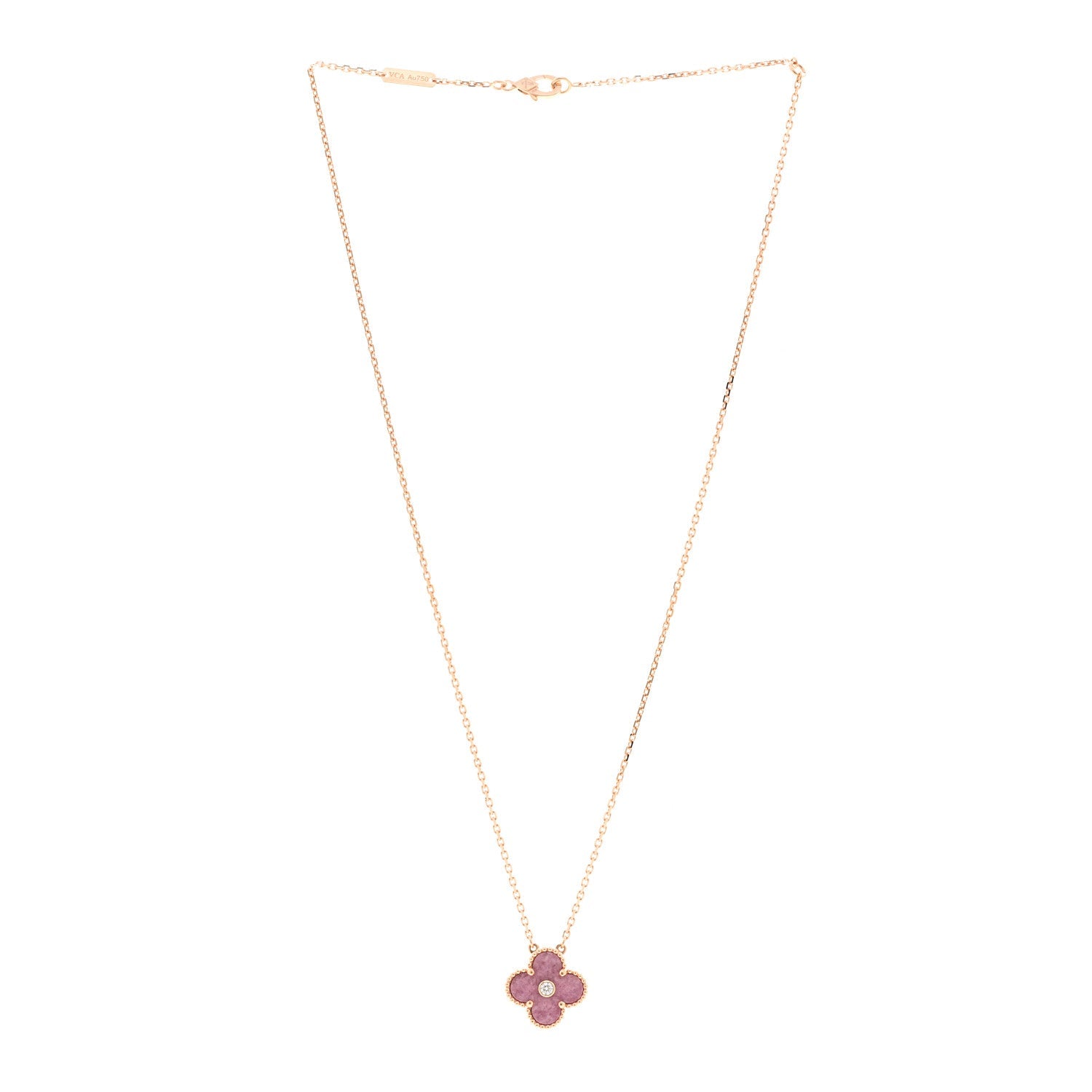 ヴァンクリーフ&アーペル ヴィンテージアルハンブラ ペンダントネックレス ダイヤモンド 18K ローズゴールド VAN CLEEF & ARPELS VINTAGE ALHAMBRA PENDANT NECKLACE DIAMOND 18K ROSE GOLD