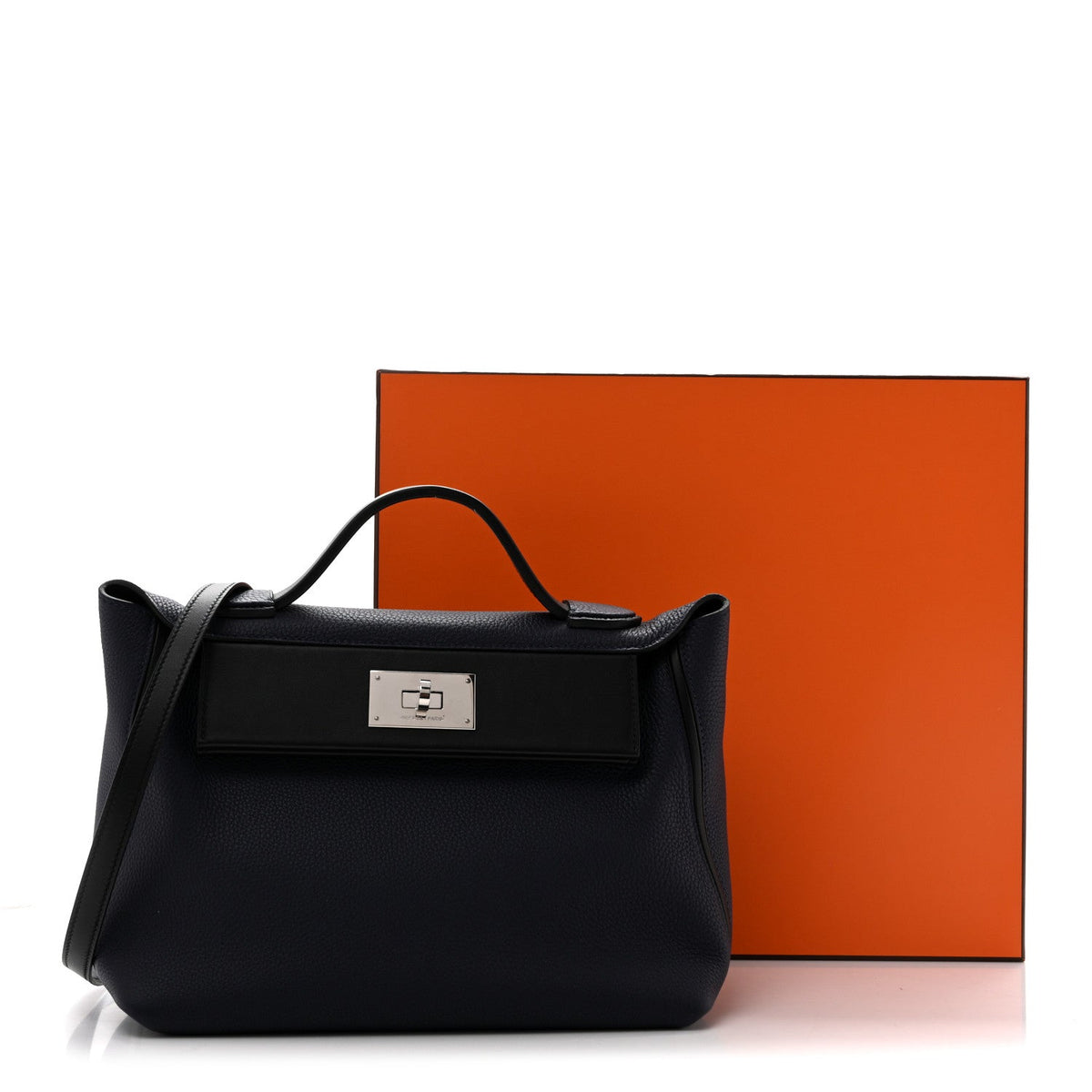 エルメス 24/24 ヴァンキャトル 29 Bleu Nuit Black スイフト / トゴ シルバー金具 HERMES 24/24 29 BLEU NUIT BLACK SWIFT / TOGO SILVER HARDWARE