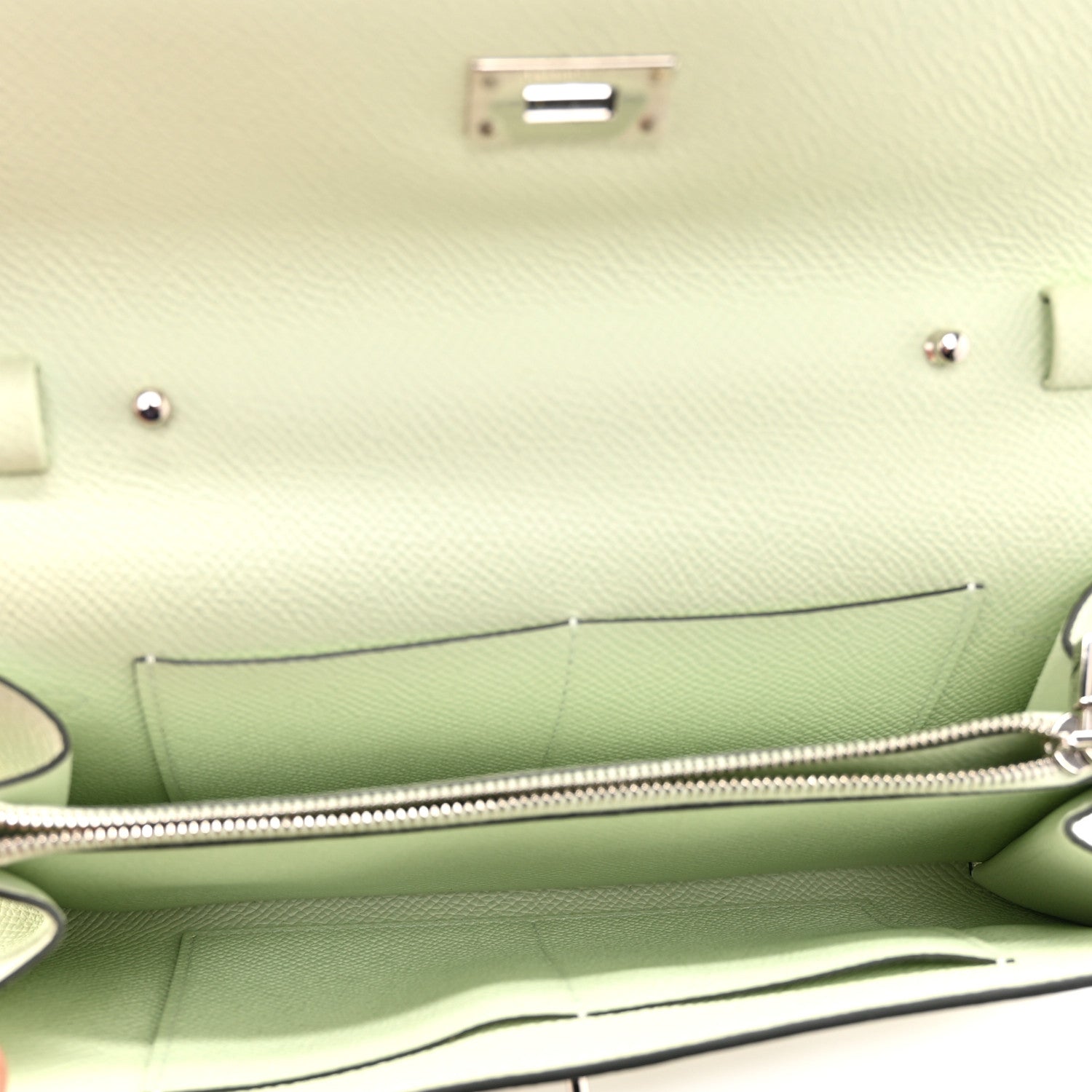 エルメス ケリートゥーゴー 長財布 Vert Fizz エプソン シルバー金具 HERMES KELLY TO GO WALLET VERT FIZZ EPSOM SILVER HARDWARE