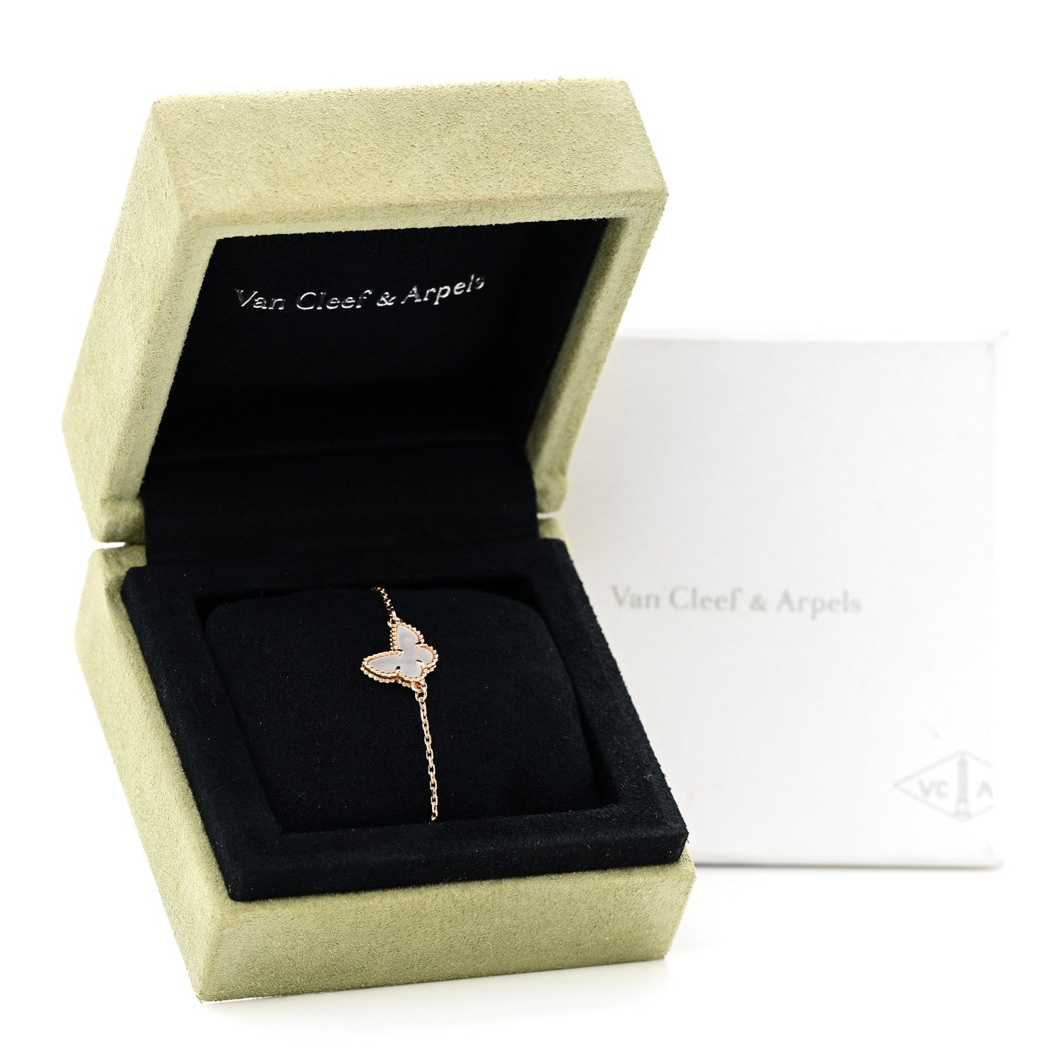 Van Cleef & Arpels Sweet Alhambra Bracelet White Mother-of-Pearl 18K Yellow Gold