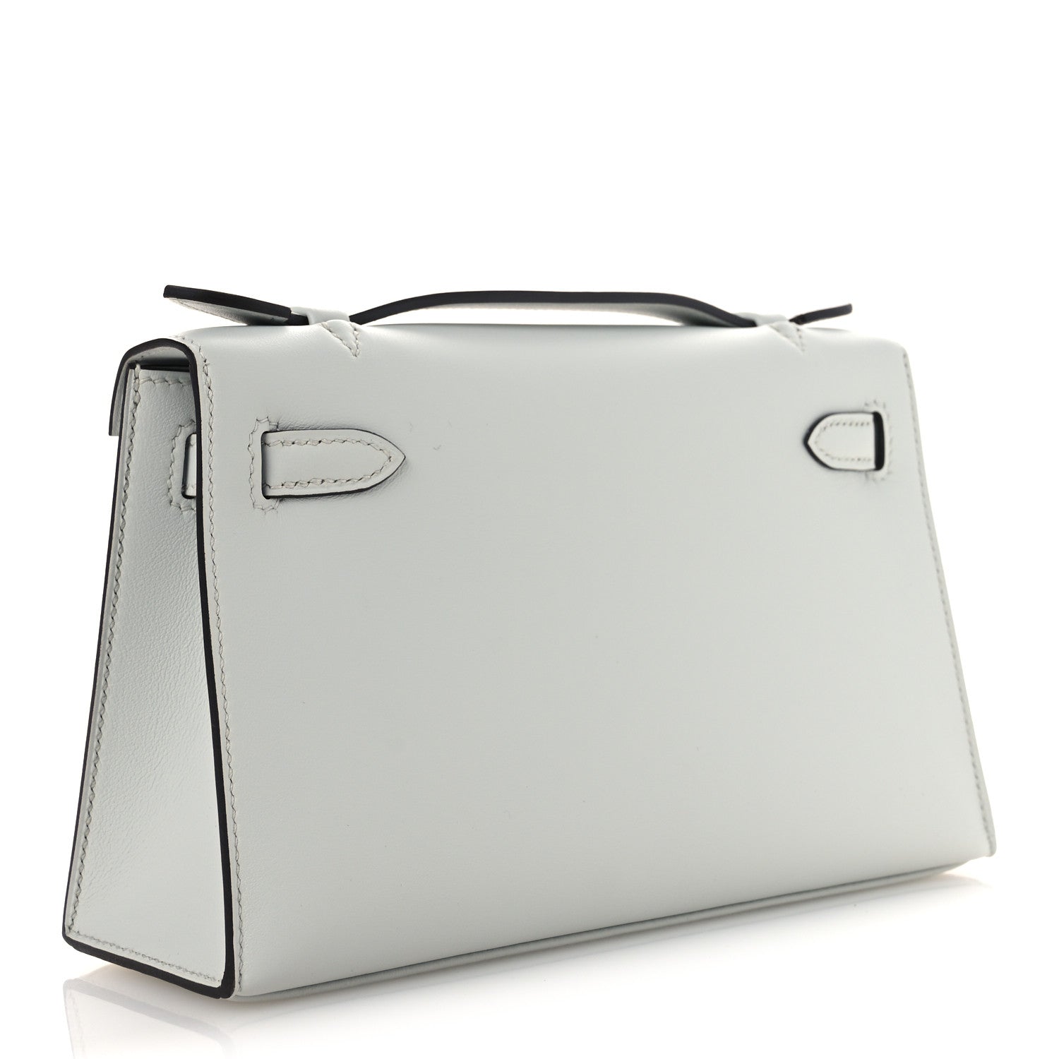 HERMES KELLY POCHETTE GRIS PLATIN SWIFT PERMABRASS GOLD HARDWARE