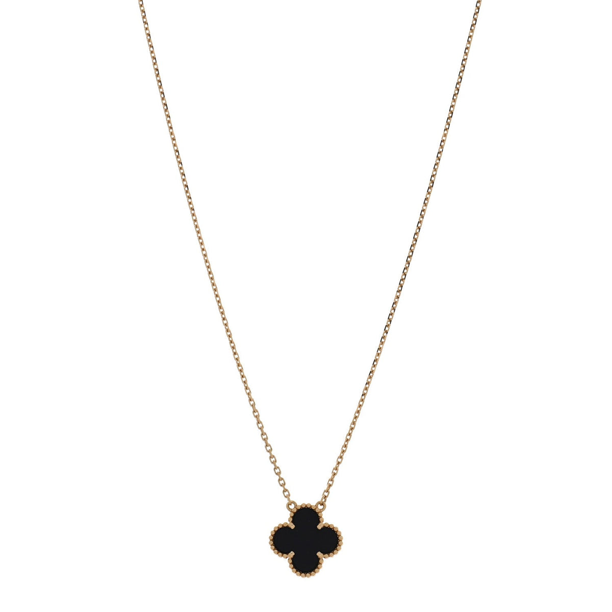 ヴァンクリーフ&アーペル ヴィンテージアルハンブラ ペンダントネックレス ブラックオニキス 18K イエローゴールド VAN CLEEF & ARPELS VINTAGE ALHAMBRA PENDANT NECKLACE BLACK ONYX 18K YELLOW GOLD