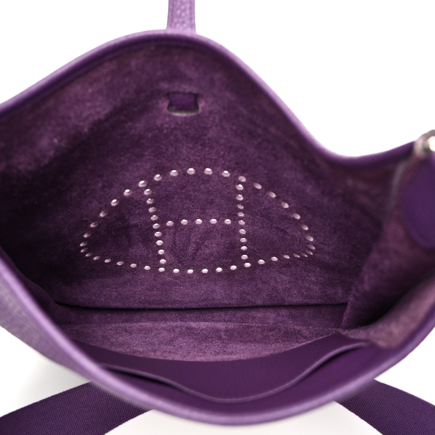 HERMES EVELYNE PM ULTRAVIOLET TAURILLON CLEMENCE SILVER HARDWARE