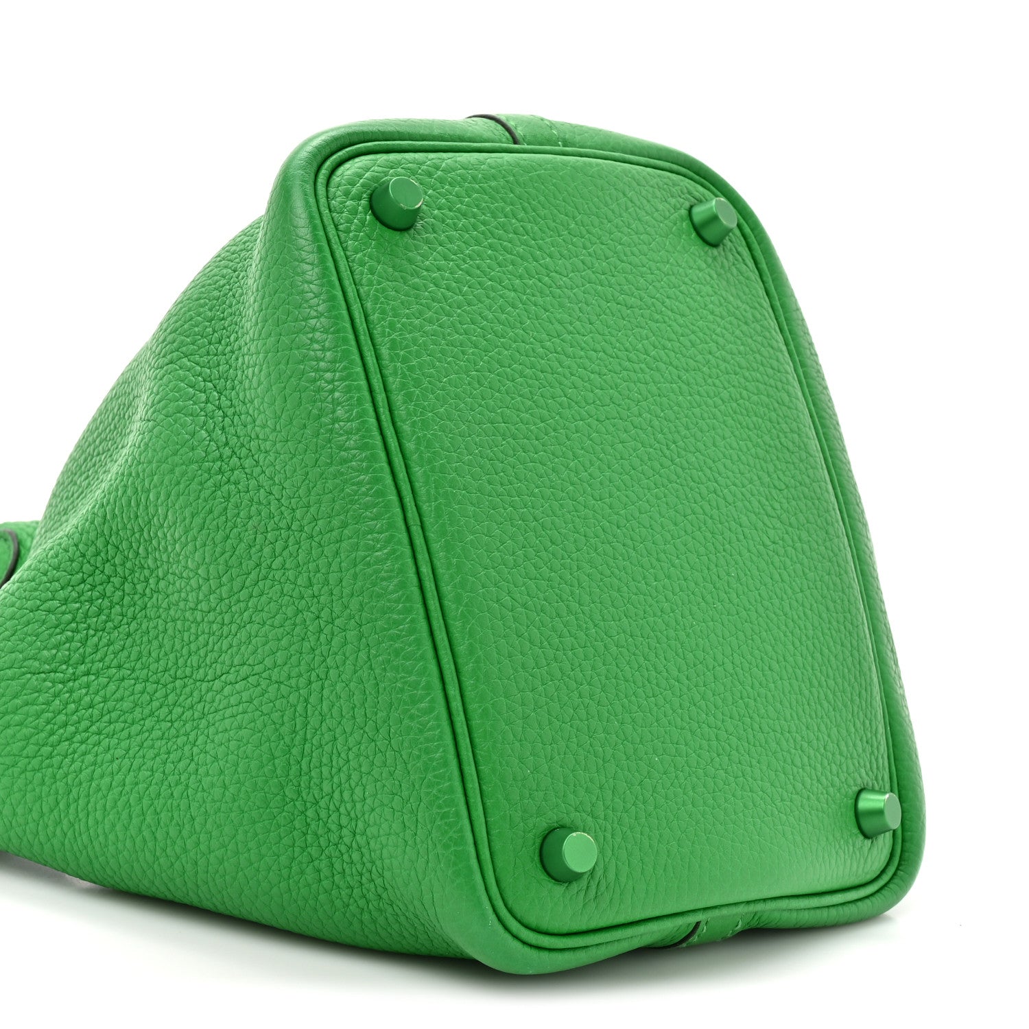HERMES PICOTIN LOCK PM 18 BAMBOU TAURILLON CLEMENCE MATTE GREEN HARDWARE