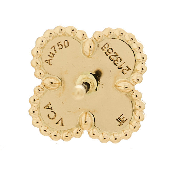 Van Cleef & Arpels Sweet Alhambra Earrings Turquoise 18K Yellow Gold