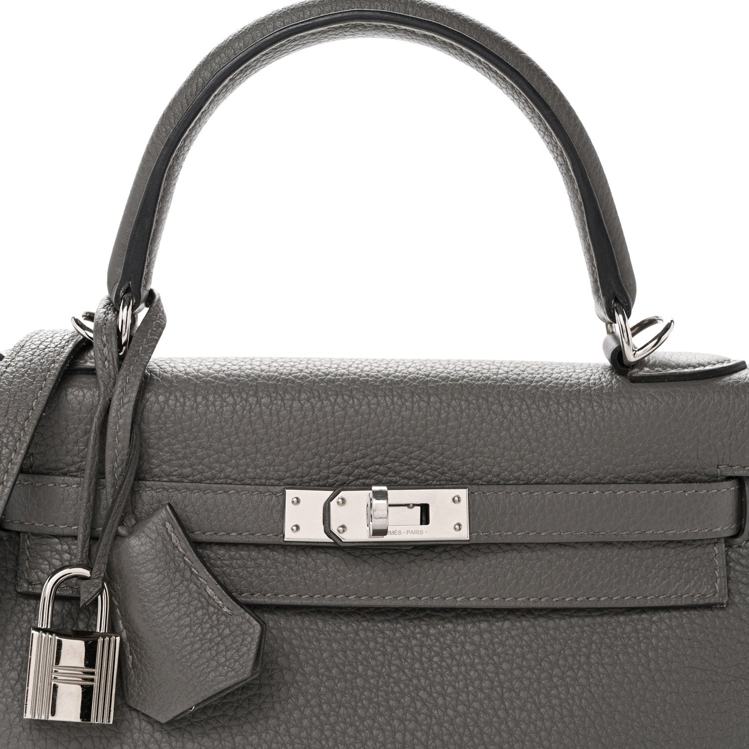 HERMES KELLY 25 RETOURNE ETAIN TOGO SILVER HARDWARE