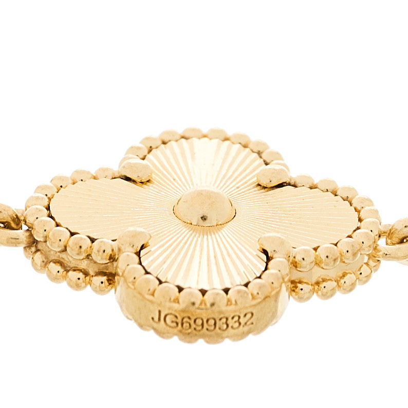 ヴァンクリーフ&アーペル ヴィンテージアルハンブラ 5モチーフ ブレスレット マルチカラー 18K イエローゴールド VAN CLEEF & ARPELS VINTAGE ALHAMBRA 5 MOTIFS BRACELET MULTICOLOR 18K YELLOW GOLD