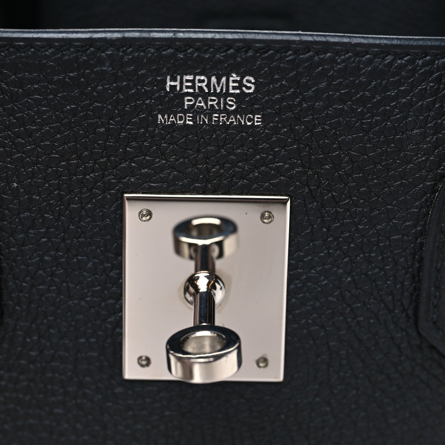 HERMES BIRKIN 30 BLACK TOGO SILVER HARDWARE