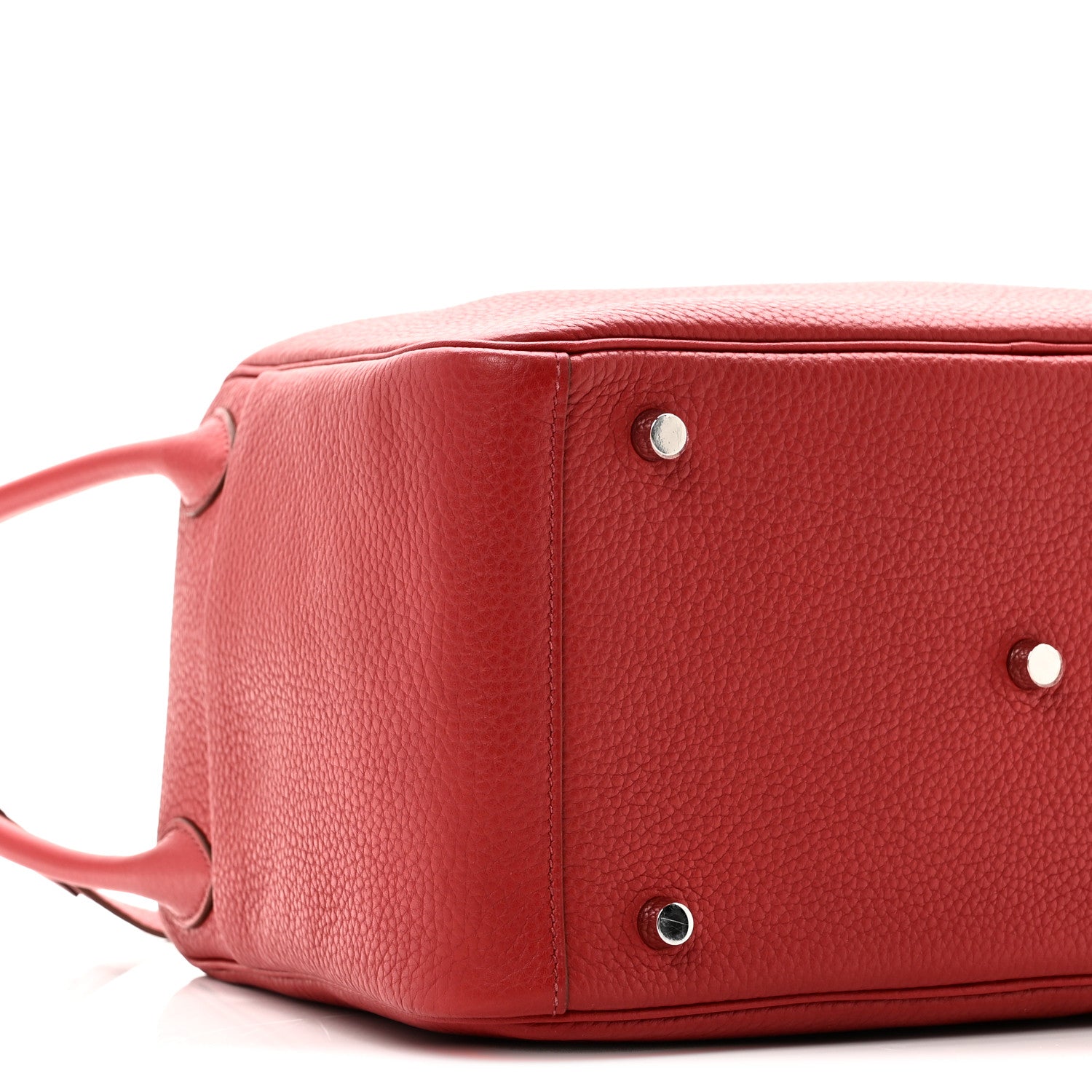 HERMES LINDY 30 ROUGE GARANCE TAURILLON CLEMENCE SILVER HARDWARE