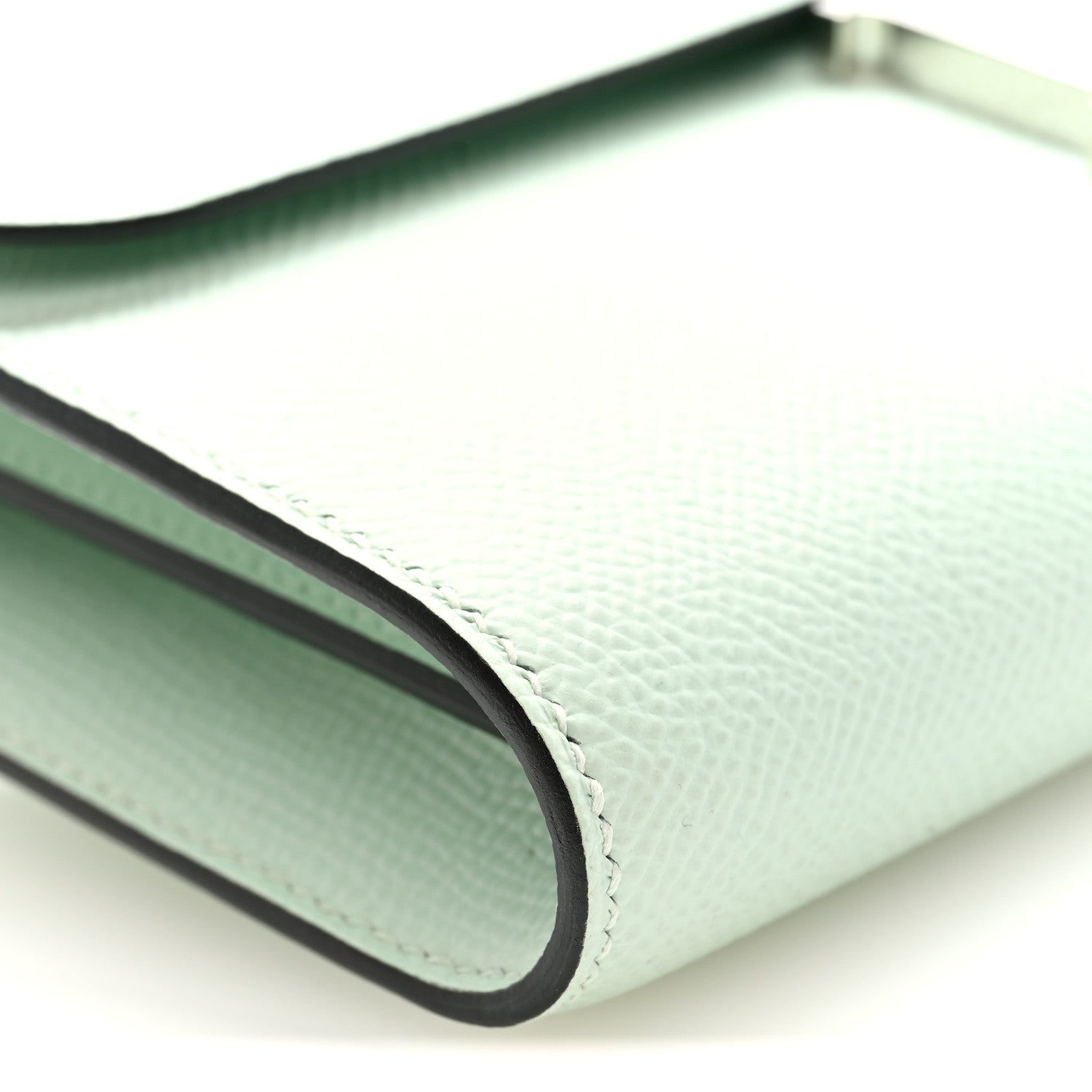 HERMES CONSTANCE TO GO WALLET VERT PEPPERMINT EPSOM SILVER HARDWARE