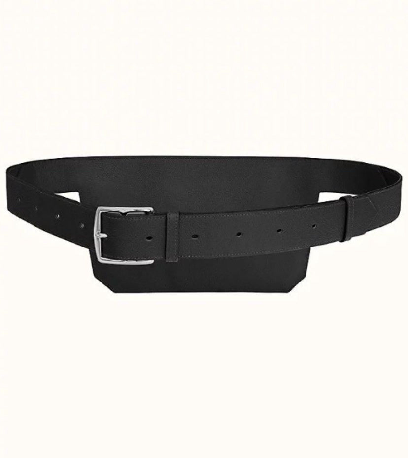 HERMES ULTRAPIA MEN'S BELT BAG BLACK TOGO