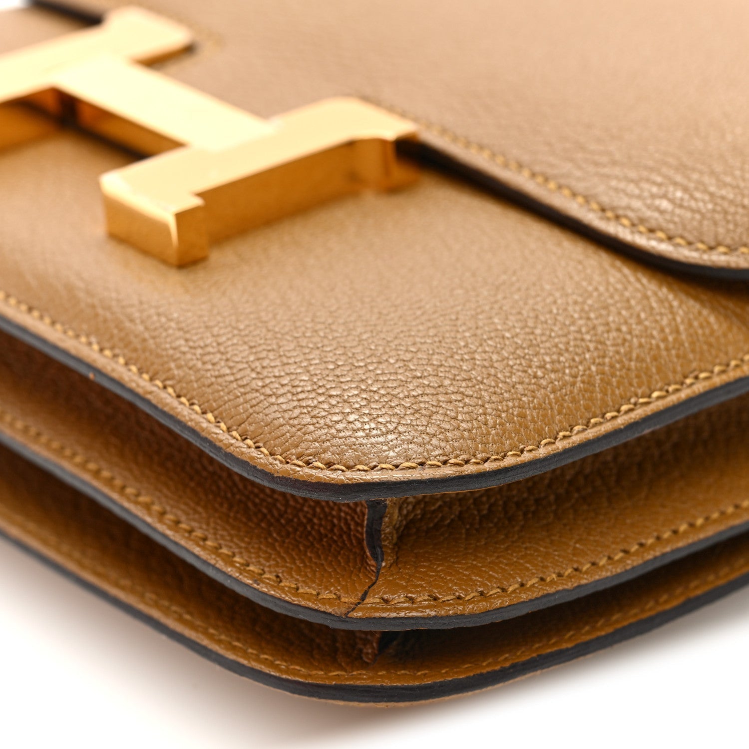 エルメス ミニコンスタンス 18 Kraft シェーブルミゾール ゴールド金具 HERMES MINI CONSTANCE 18 KRAFT CHEVRE MYSORE GOLD HARDWARE