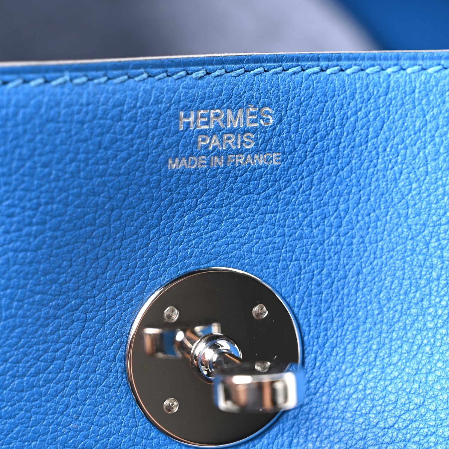 エルメス リンディ 30 Bleu Hydra エバーカラー シルバー金具 HERMES LINDY 30 BLEU HYDRA EVERCOLOR SILVER HARDWARE