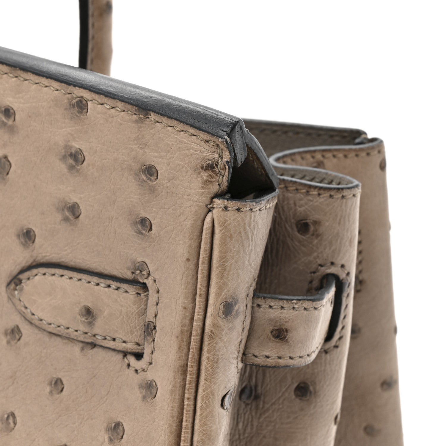 HERMES BIRKIN 30 Mousse Ostrich Silver Hardware