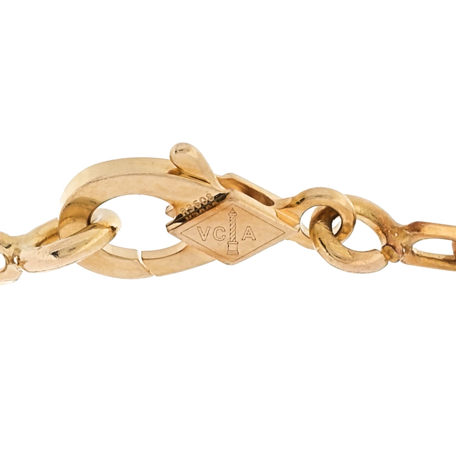 Van Cleef & Arpels 18K Yellow Gold Blue Agate 5 Motif Vintage Alhambra Bracelet