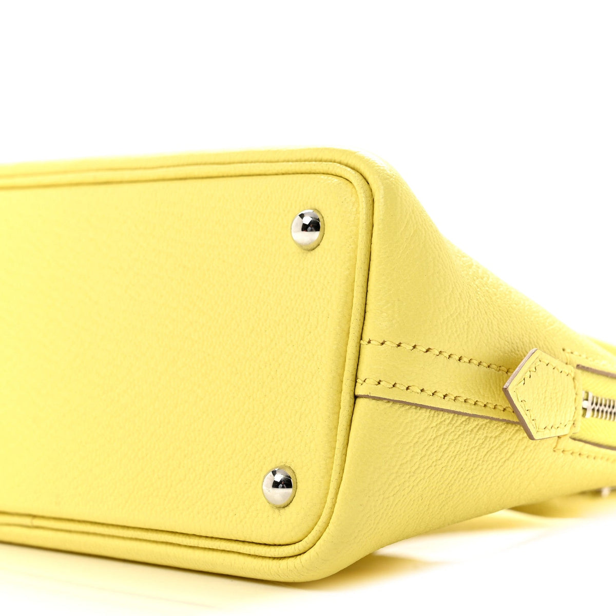 エルメス ミニボリード 1923 Jaune Bourgeon シェーブルミゾール シルバー金具 HERMES MINI BOLIDE 1923 JAUNE BOURGEON CHEVRE MYSORE SILVER HARDWARE