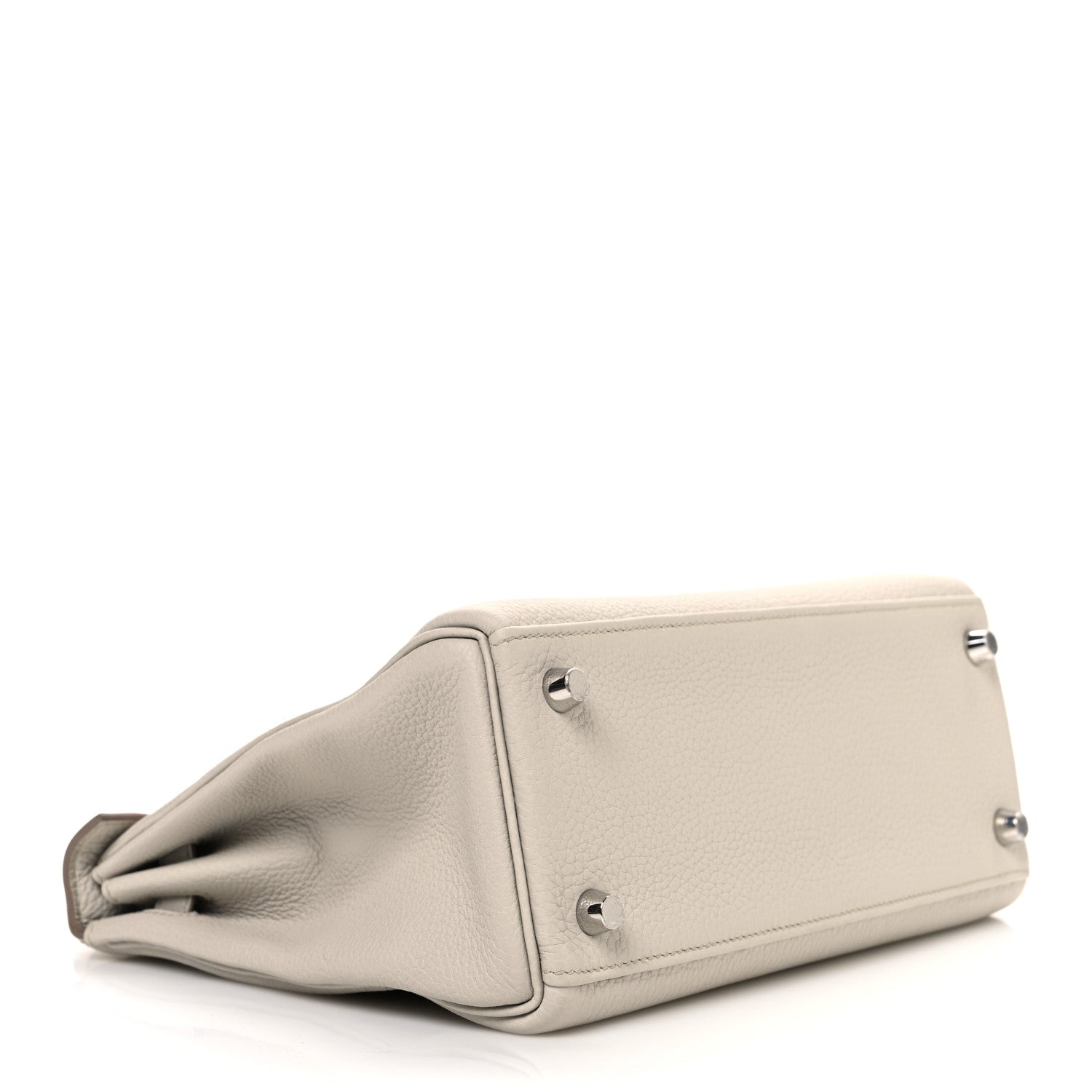 HERMES KELLY 25 RETOURNE BETON TOGO SILVER HARDWARE