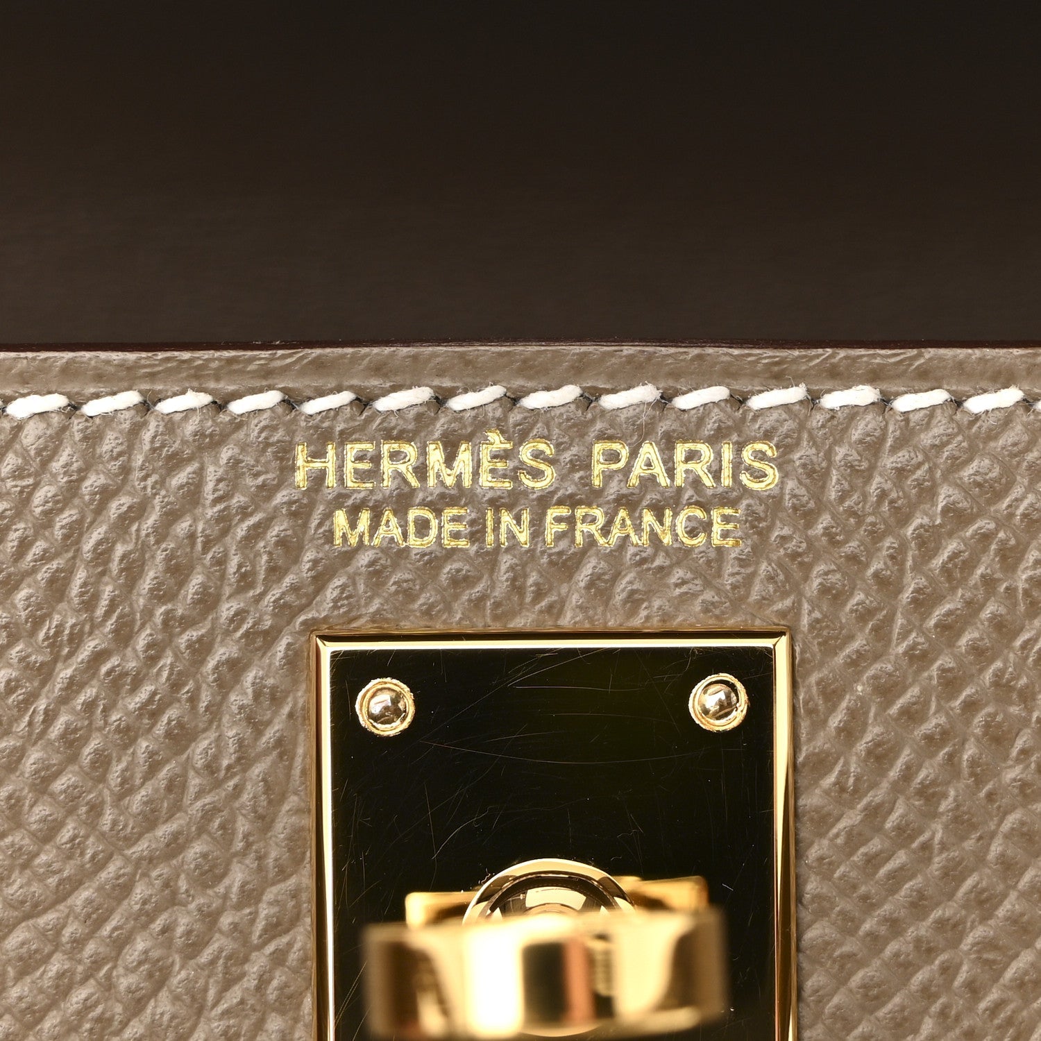 Hermès Mini Kelly 20 Sellier Etoupe Epsom Gold Hardware