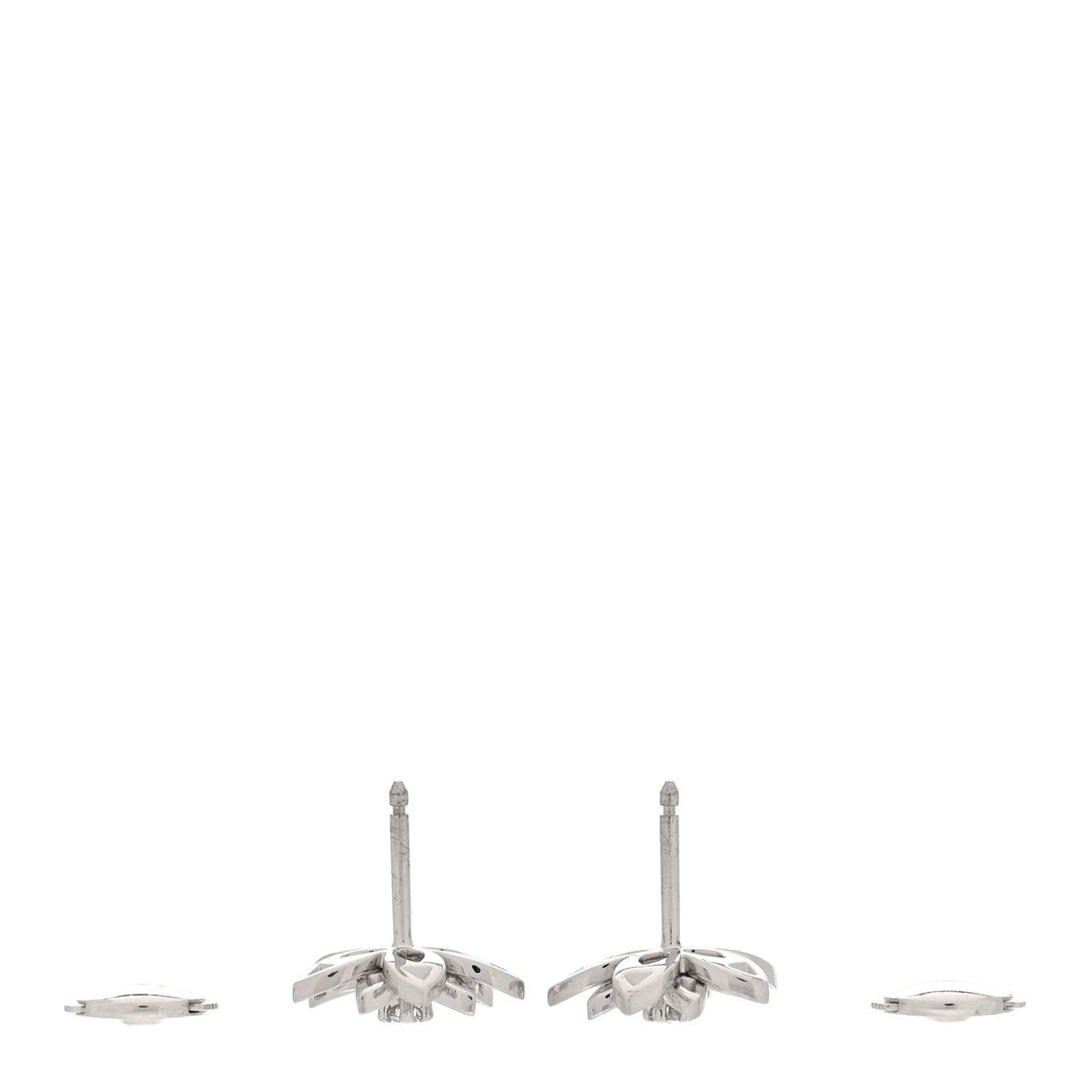 ヴァンクリーフ&アーペル ミニ ロータス ピアス ダイヤモンド 18K ホワイトゴールド VAN CLEEF & ARPELS MINI LOTUS EARRINGS DIAMOND 18K WHITE GOLD