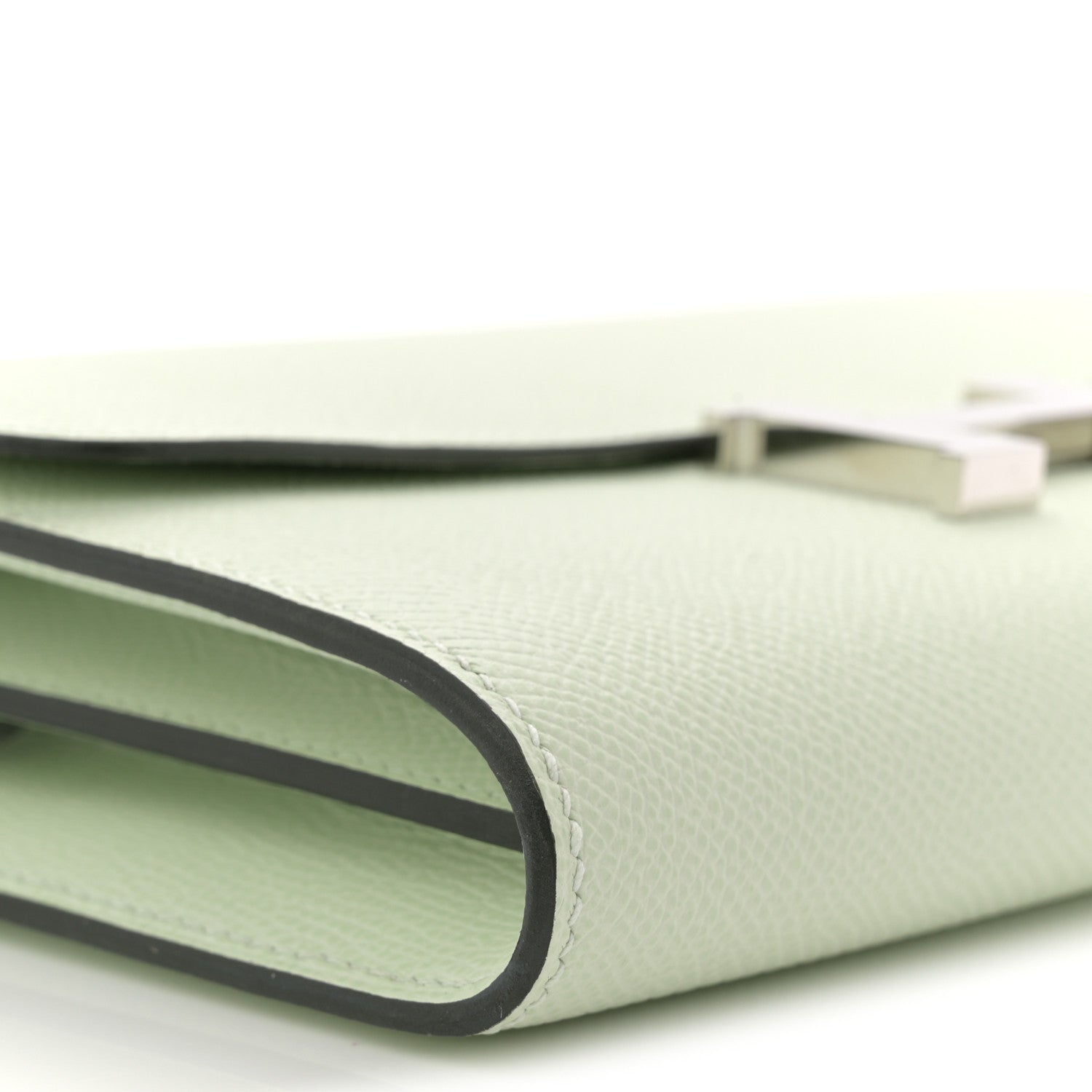 HERMES CONSTANCE TO GO WALLET VERT FIZZ EPSOM SILVER HARDWARE