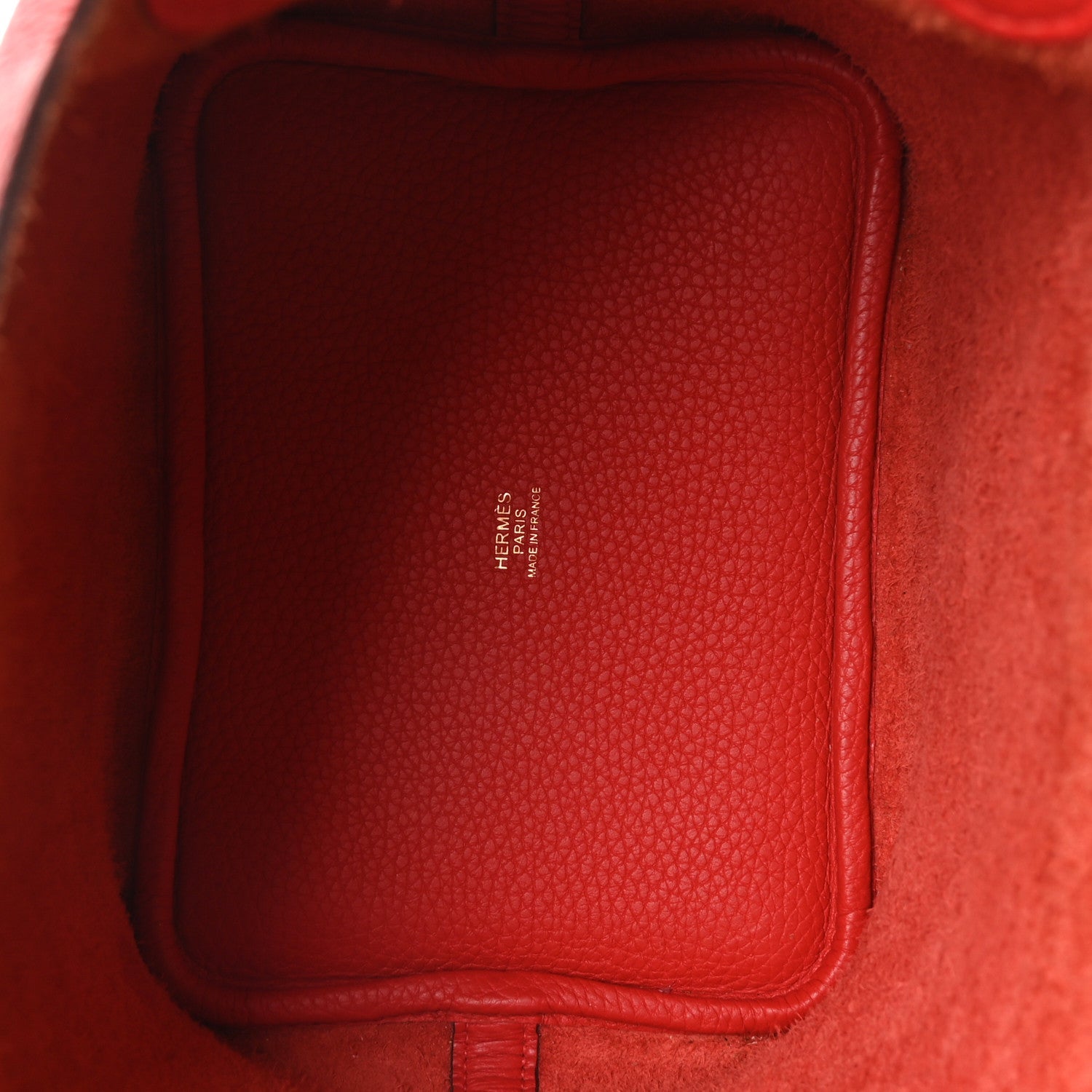 HERMES PICOTIN LOCK PM 18 ROUGE TOMATE TAURILLON CLEMENCE GOLD HARDWARE