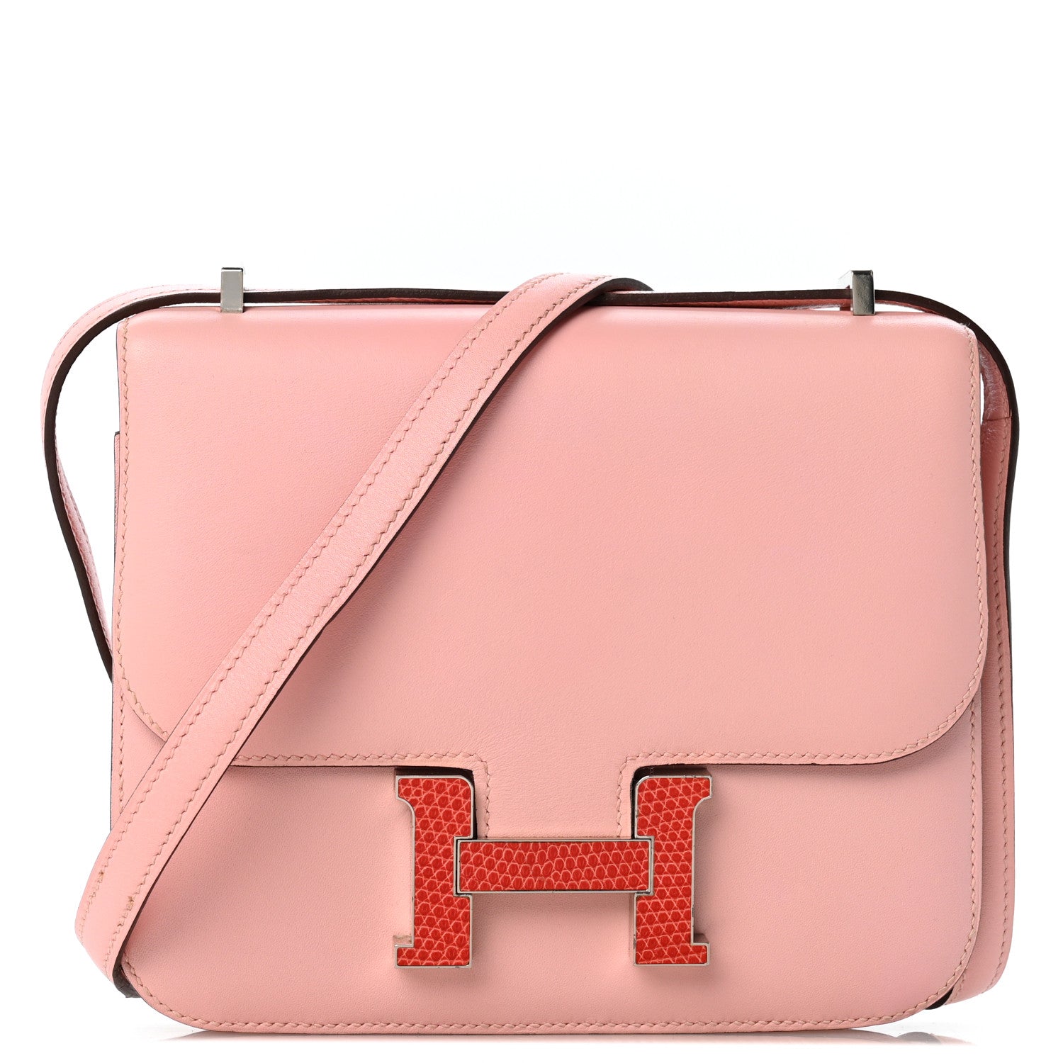 エルメス ミニコンスタンス 18 Rose Sakura Bougainvillea タデラクト / リザード シルバー金具 HERMES MINI CONSTANCE 18 ROSE SAKURA BOUGAINVILLEA TADELAKT / LIZARD SILVER HARDWARE