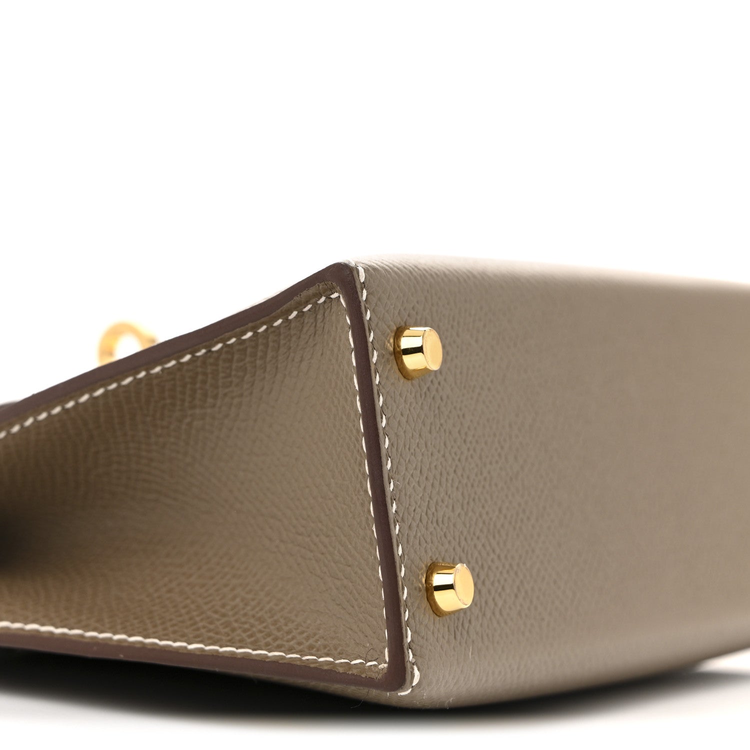 Hermès Mini Kelly 20 Sellier Etoupe Epsom Gold Hardware