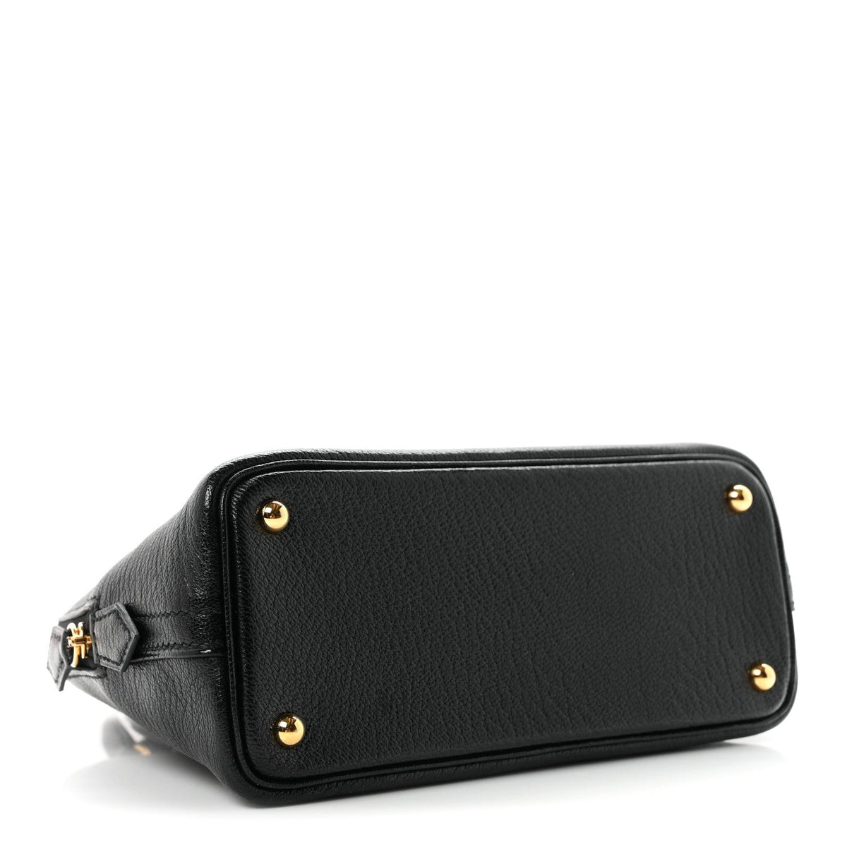 Hermès Mini Bolide 1923 Black Chèvre Mysore Gold Hardware