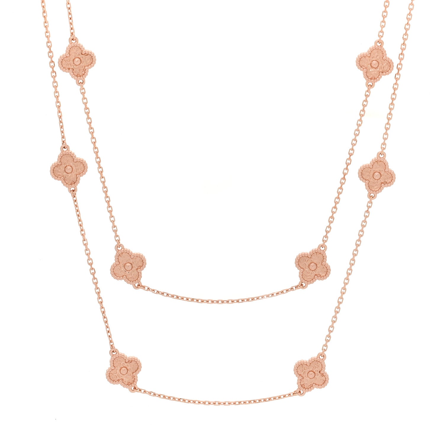 ヴァンクリーフ&アーペル スウィートアルハンブラ 16モチーフ ネックレス 18K ローズゴールド VAN CLEEF & ARPELS SWEET ALHAMBRA 16 MOTIFS NECKLACE 18K ROSE GOLD