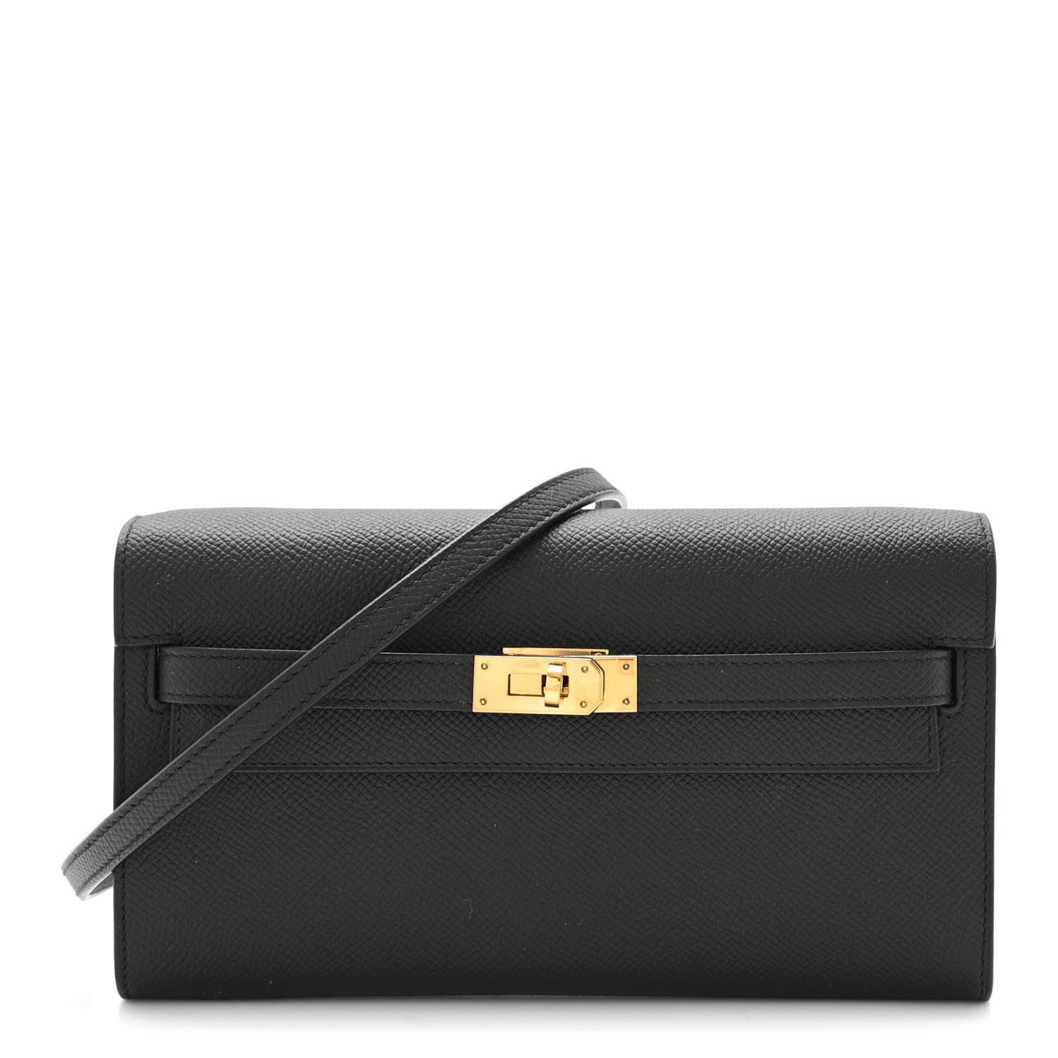 エルメス ケリートゥーゴー 長財布 Black エプソン ゴールド金具 HERMES KELLY TO GO WALLET BLACK EPSOM GOLD HARDWARE