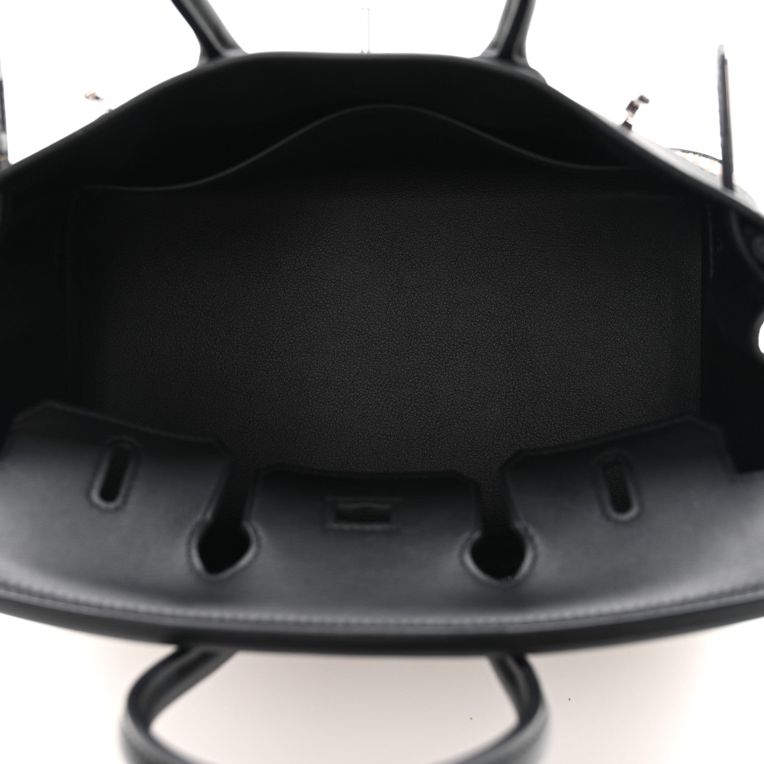 Hermès Birkin 25 Black Ecru Desert Swift Toile Silver Hardware