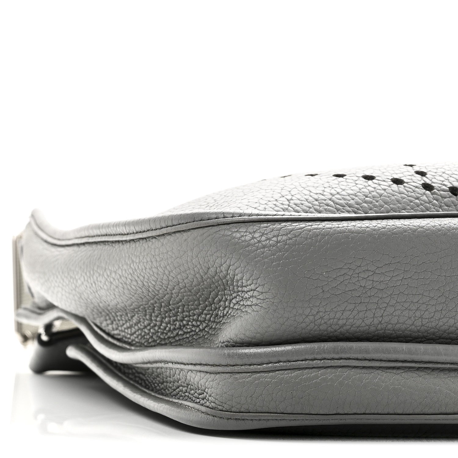 HERMES EVELYNE PM GRIS MOUETTE TAURILLON CLEMENCE SILVER HARDWARE