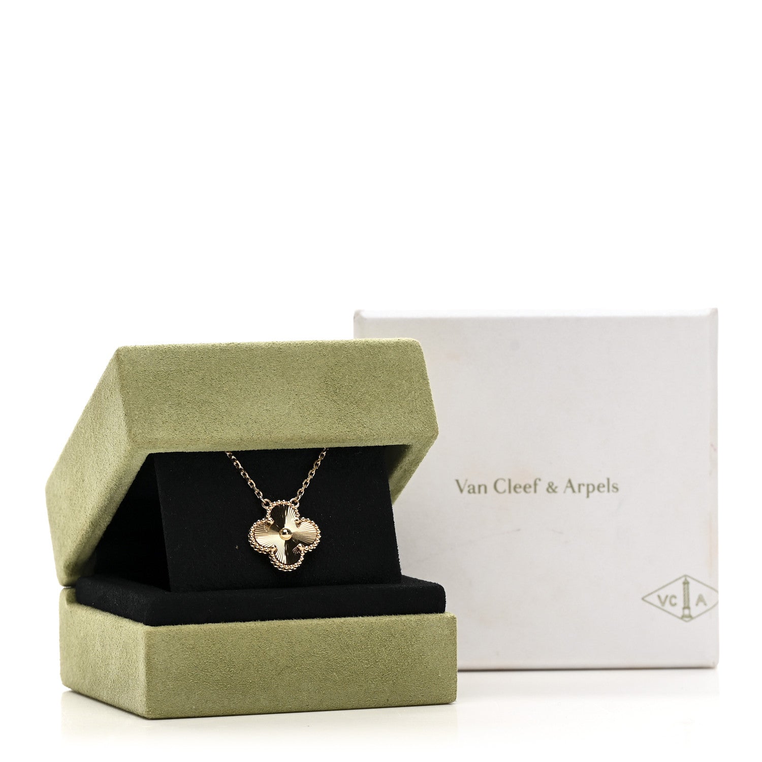 ヴァンクリーフ&アーペル ヴィンテージアルハンブラ ペンダントネックレス ギョーシェ 18K イエローゴールド VAN CLEEF & ARPELS VINTAGE ALHAMBRA PENDANT NECKLACE GUILLOCHÉ 18K YELLOW GOLD
