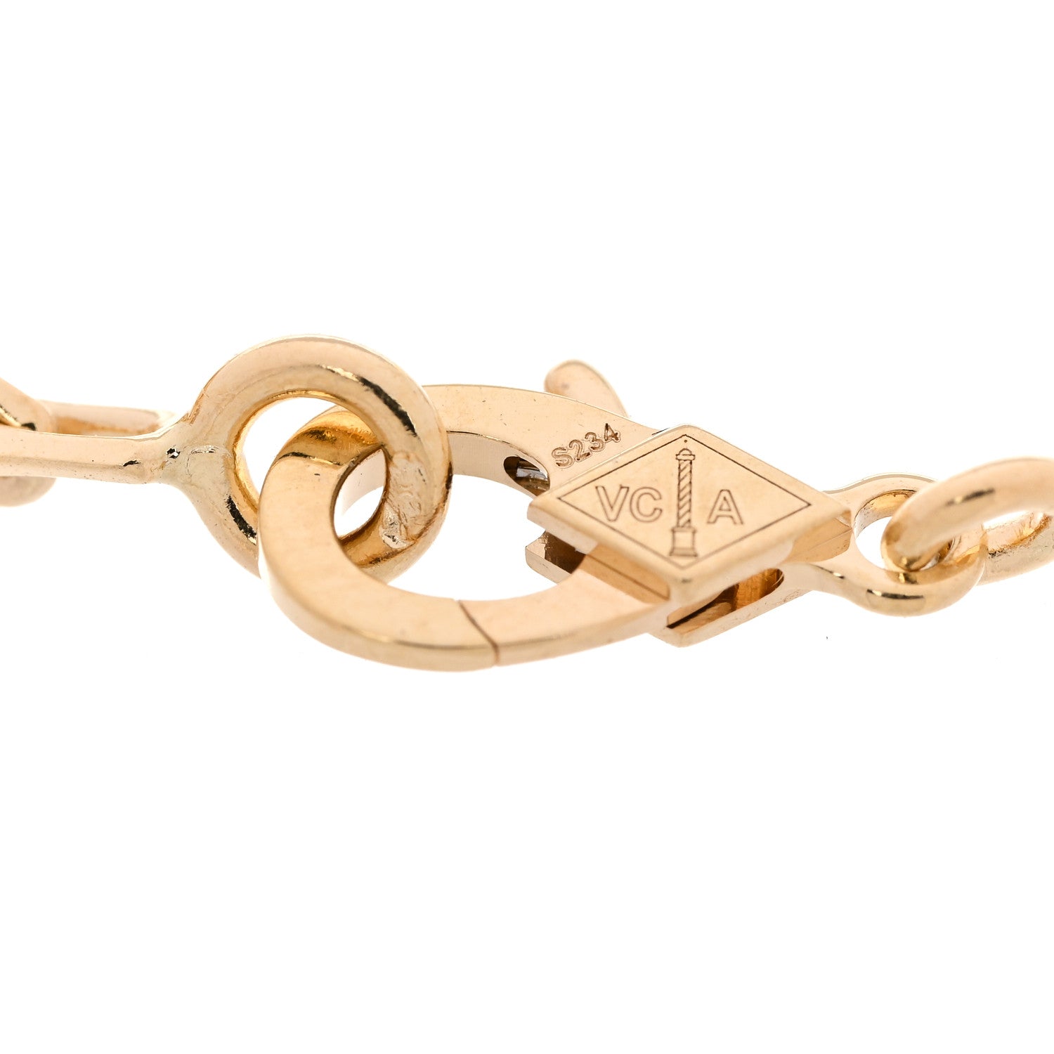 Van Cleef & Arpels 18K Yellow Gold Carnelian 5 Motif Vintage Alhambra Bracelet