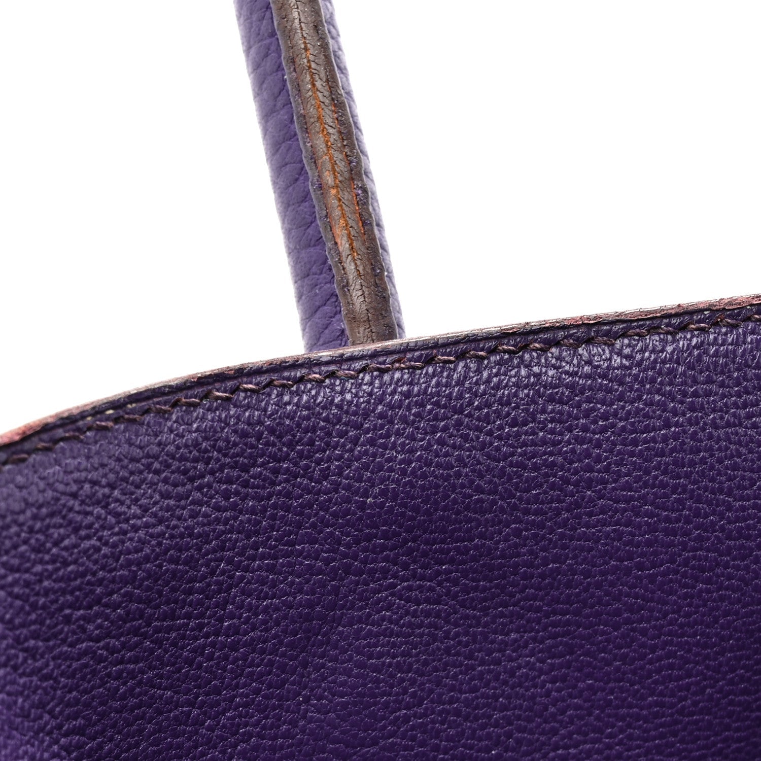 HERMES BIRKIN 35 IRIS TAURILLON CLEMENCE SILVER HARDWARE