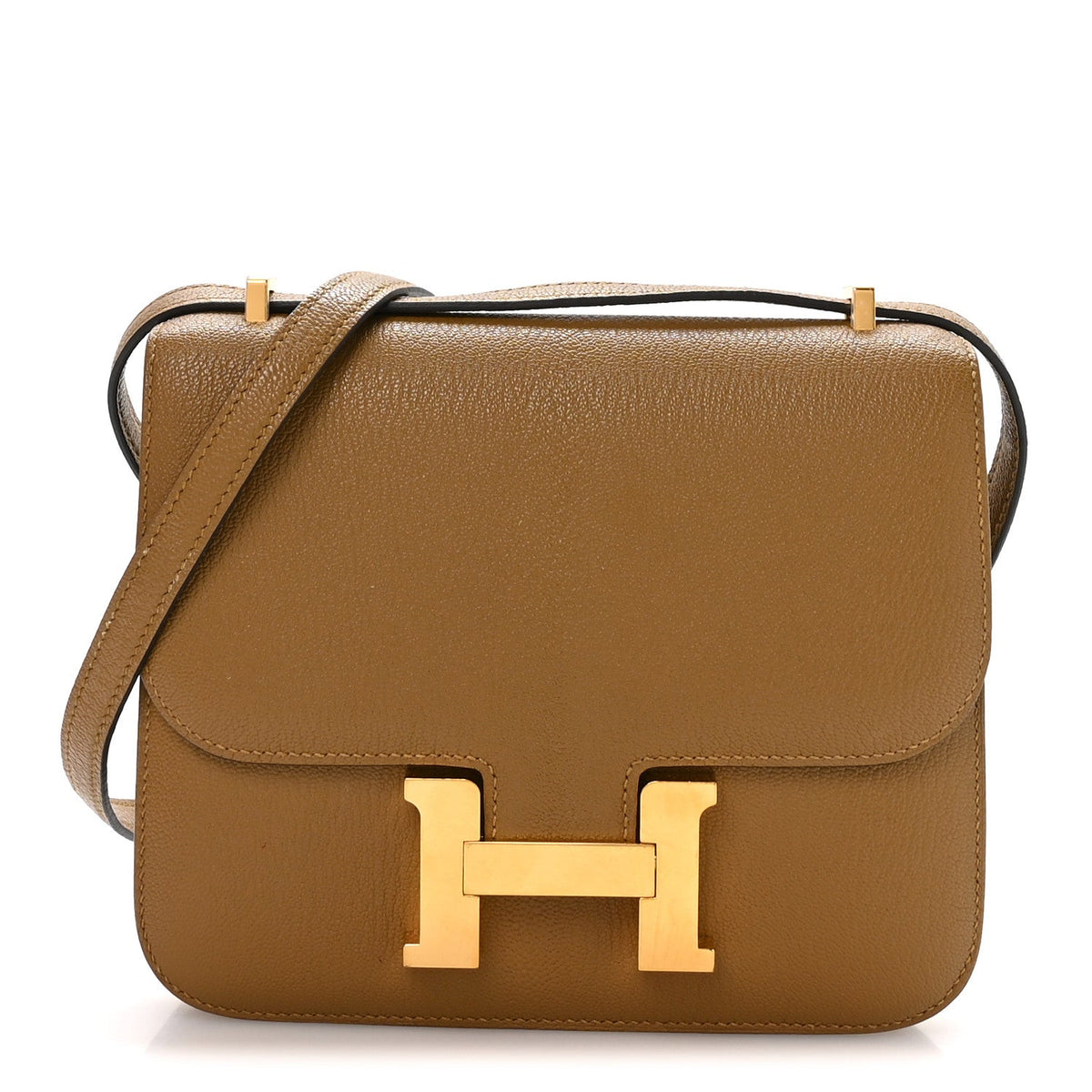 エルメス ミニコンスタンス 18 Kraft シェーブルミゾール ゴールド金具 HERMES MINI CONSTANCE 18 KRAFT CHEVRE MYSORE GOLD HARDWARE