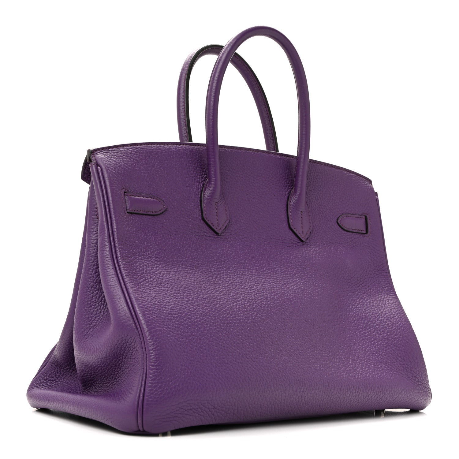 HERMES BIRKIN 35 ULTRAVIOLET TAURILLON CLEMENCE SILVER HARDWARE