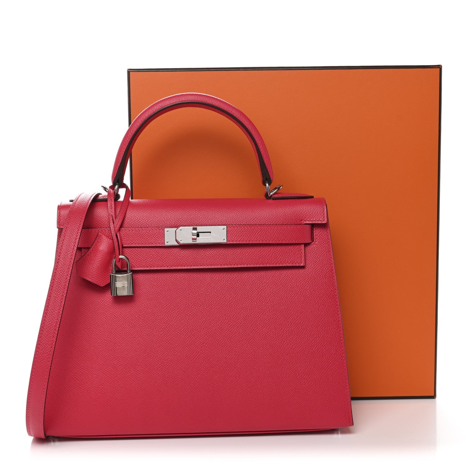エルメス ケリー 28 外縫い Rose Extreme エプソン シルバー金具 HERMES KELLY 28 SELLIER ROSE EXTREME EPSOM SILVER HARDWARE