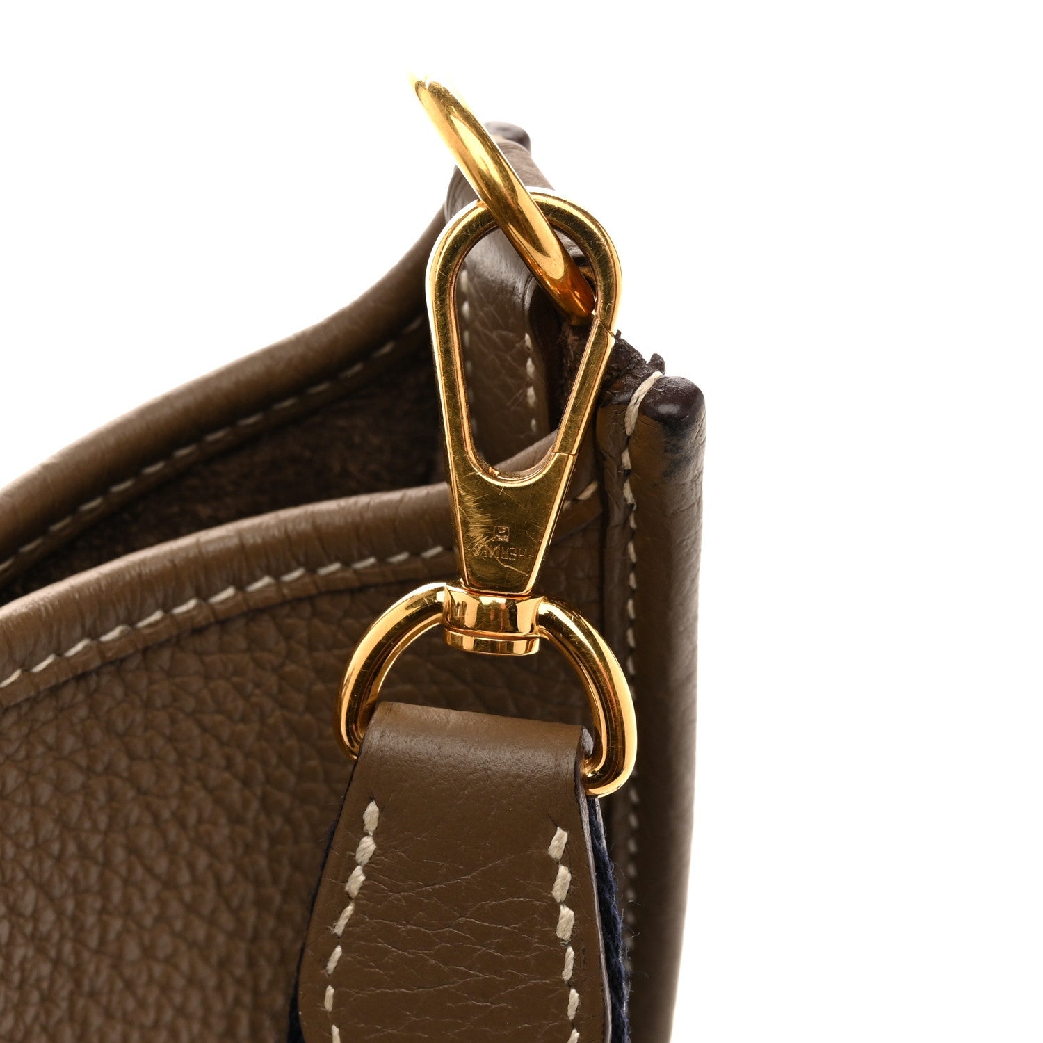 HERMES MINI EVELYNE TPM AMAZONE ETOUPE BLEU INDIGO TAURILLON CLEMENCE GOLD HARDWARE