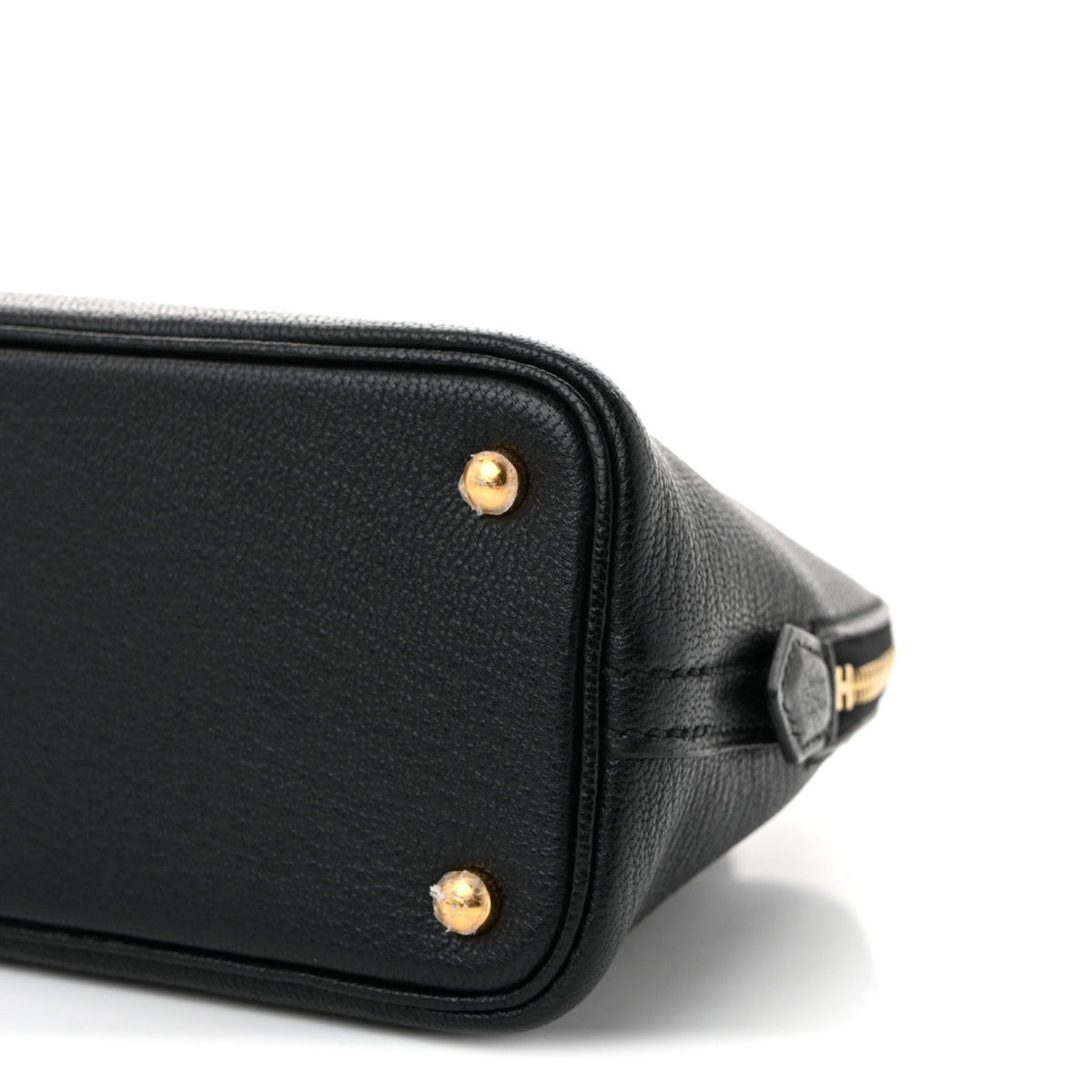 Hermès Mini Bolide 1923 Black Chèvre Mysore Gold Hardware