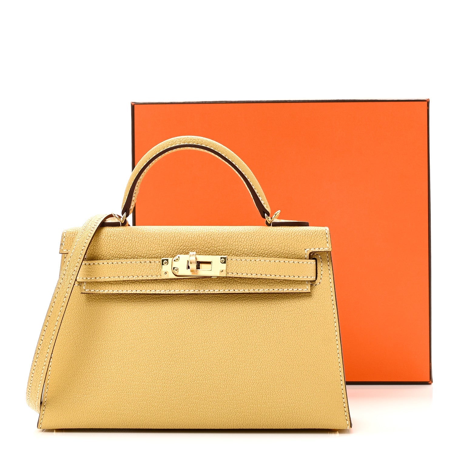 エルメス ミニケリー 20 外縫い Foin シェーブルミゾール ゴールド金具 HERMES MINI KELLY 20 SELLIER FOIN CHEVRE MYSORE GOLD HARDWARE