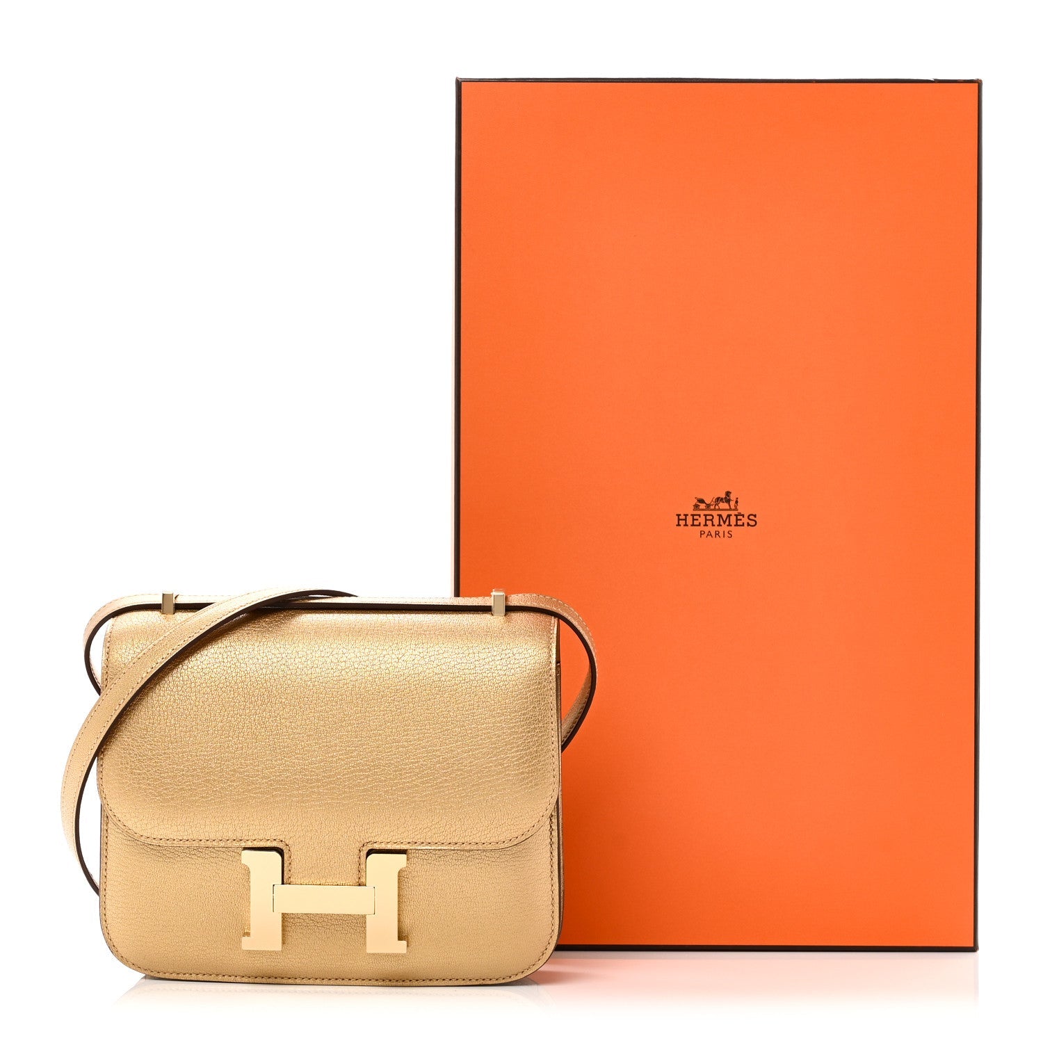 エルメス ミロワール ミニコンスタンス 18 Dore シェーブル パーマブラス金具 シャンパンゴールド金具 HERMES MINI CONSTANCE 18 DORE CHEVRE