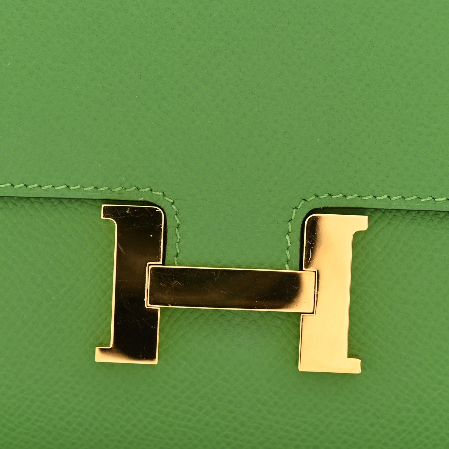 HERMES CONSTANCE TO GO WALLET VERT YUCCA EPSOM GOLD HARDWARE