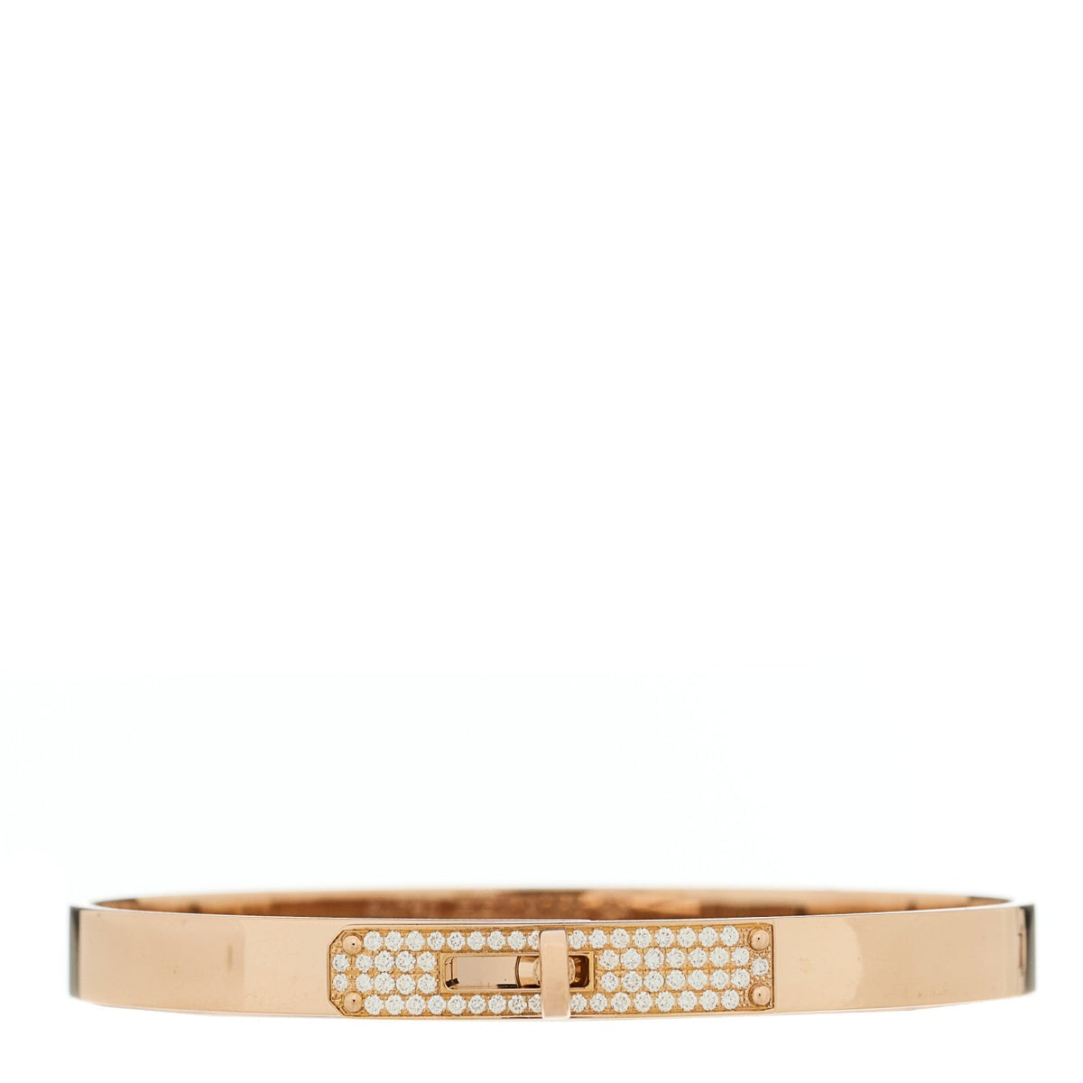 Hermes Kelly Bracelet 18K Rose Gold with Diamonds