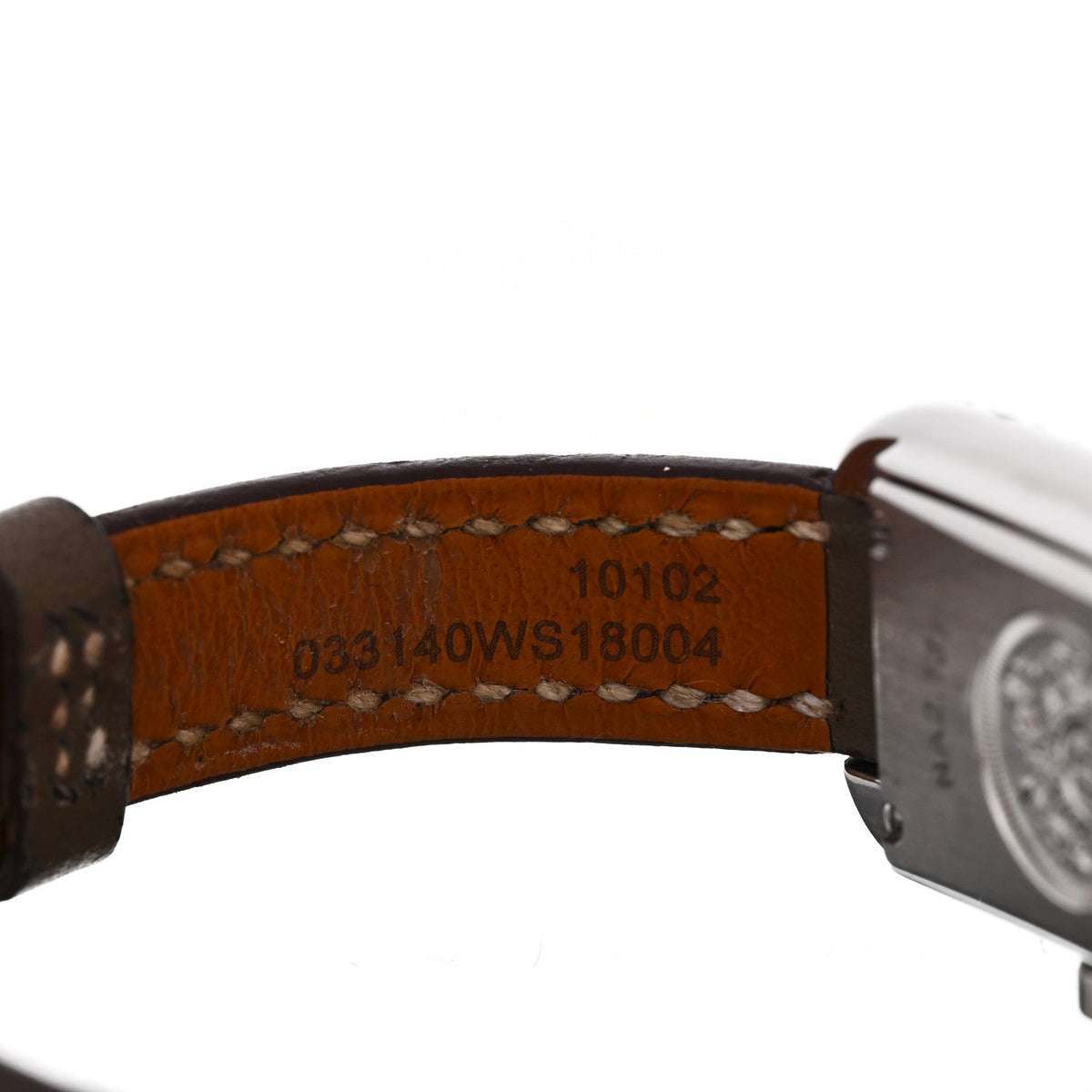 Hermes Nantucket 17MM Quartz Watch Etoupe Swift Stainless Steel