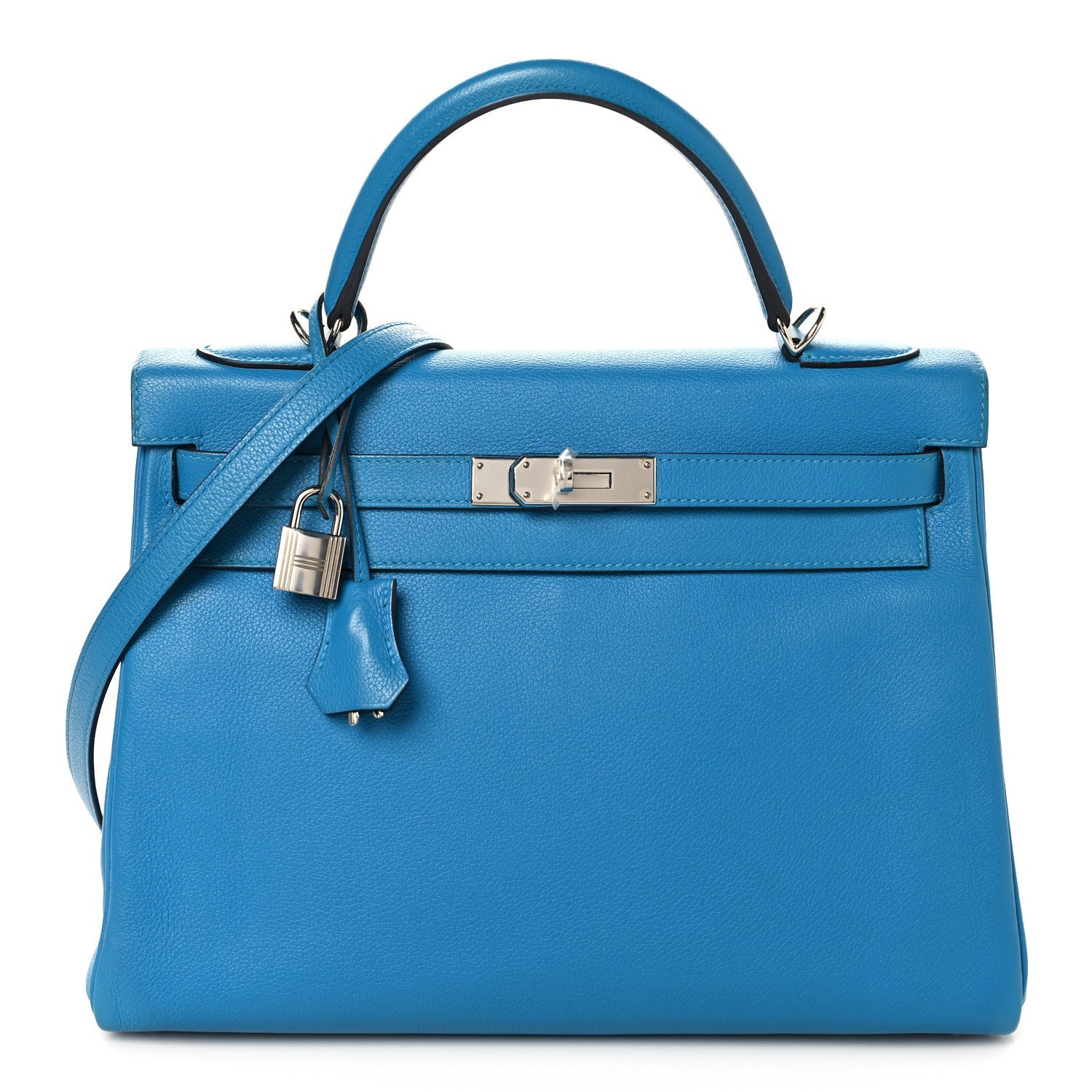 エルメス ケリー32 内縫い Bleu Zanzibar トゴ シルバー金具 HERMES KELLY32 RETOURNE BLEU ZANZIBAR TOGO SILVER HARDWARE