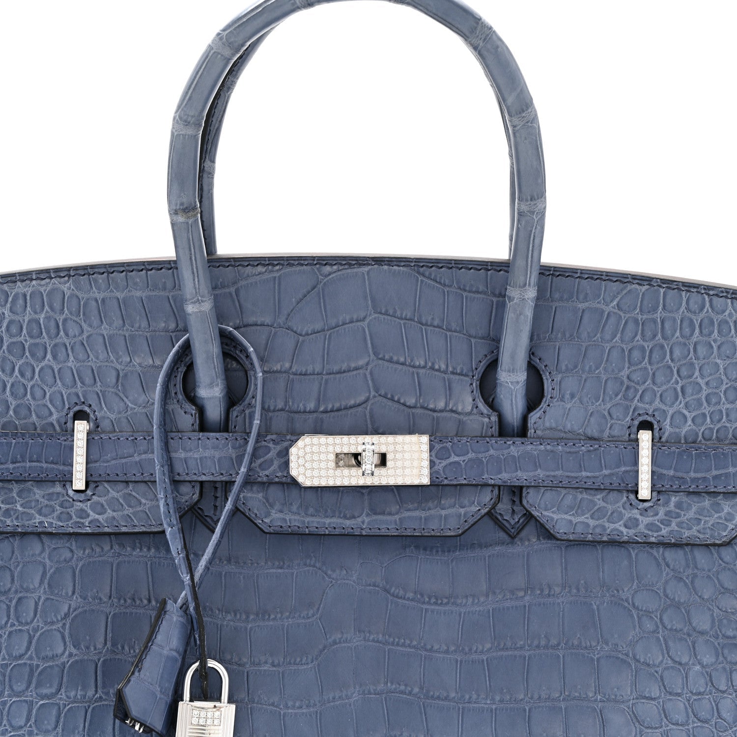 HERMES BIRKIN 35 BLEU BRIGHTON MATTE POROSUS CROCODILE GOLD HARDWARE